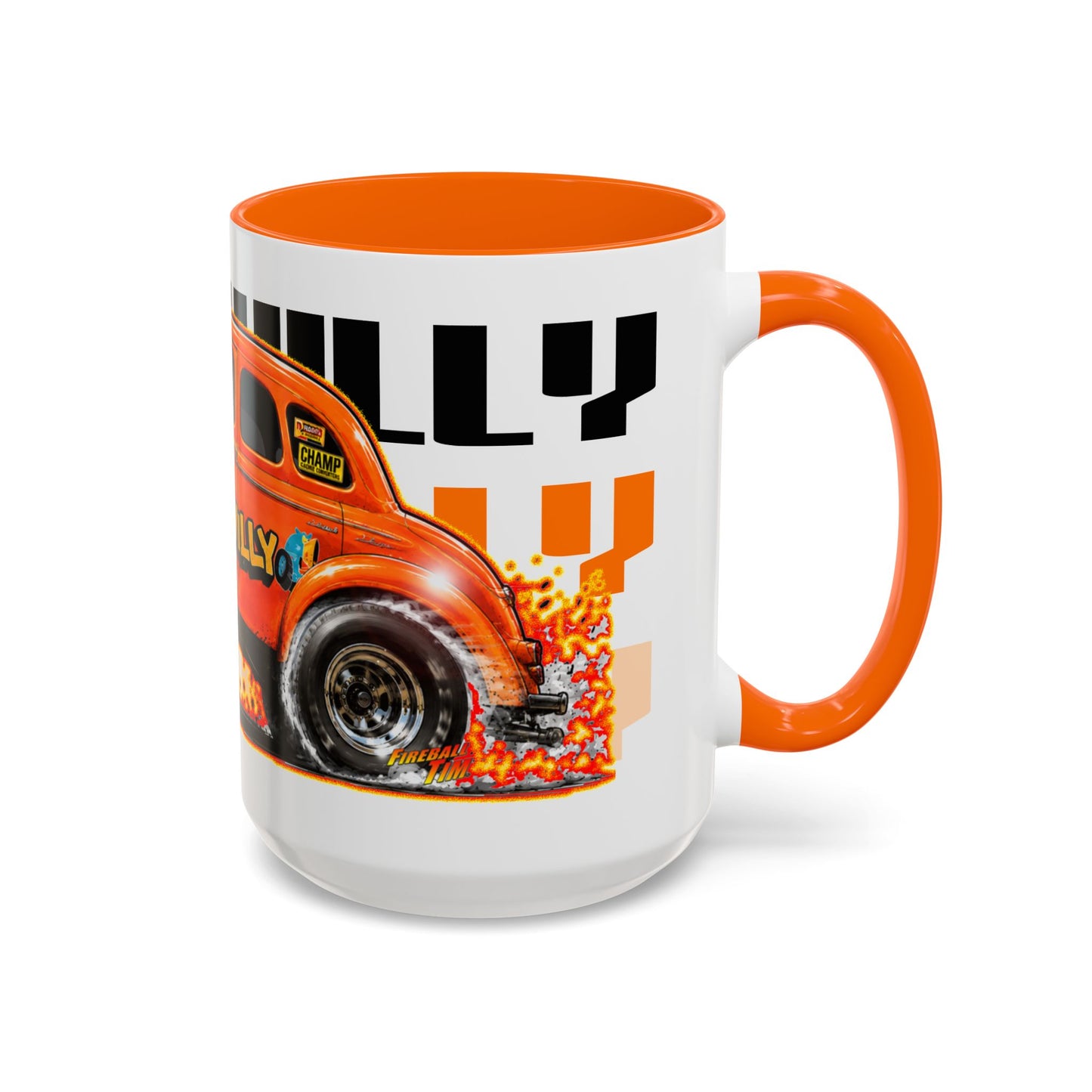 SILLY WILLER HOT ROD GASSER Collectible Fireball Art Coffee Mug - 2 Sizes