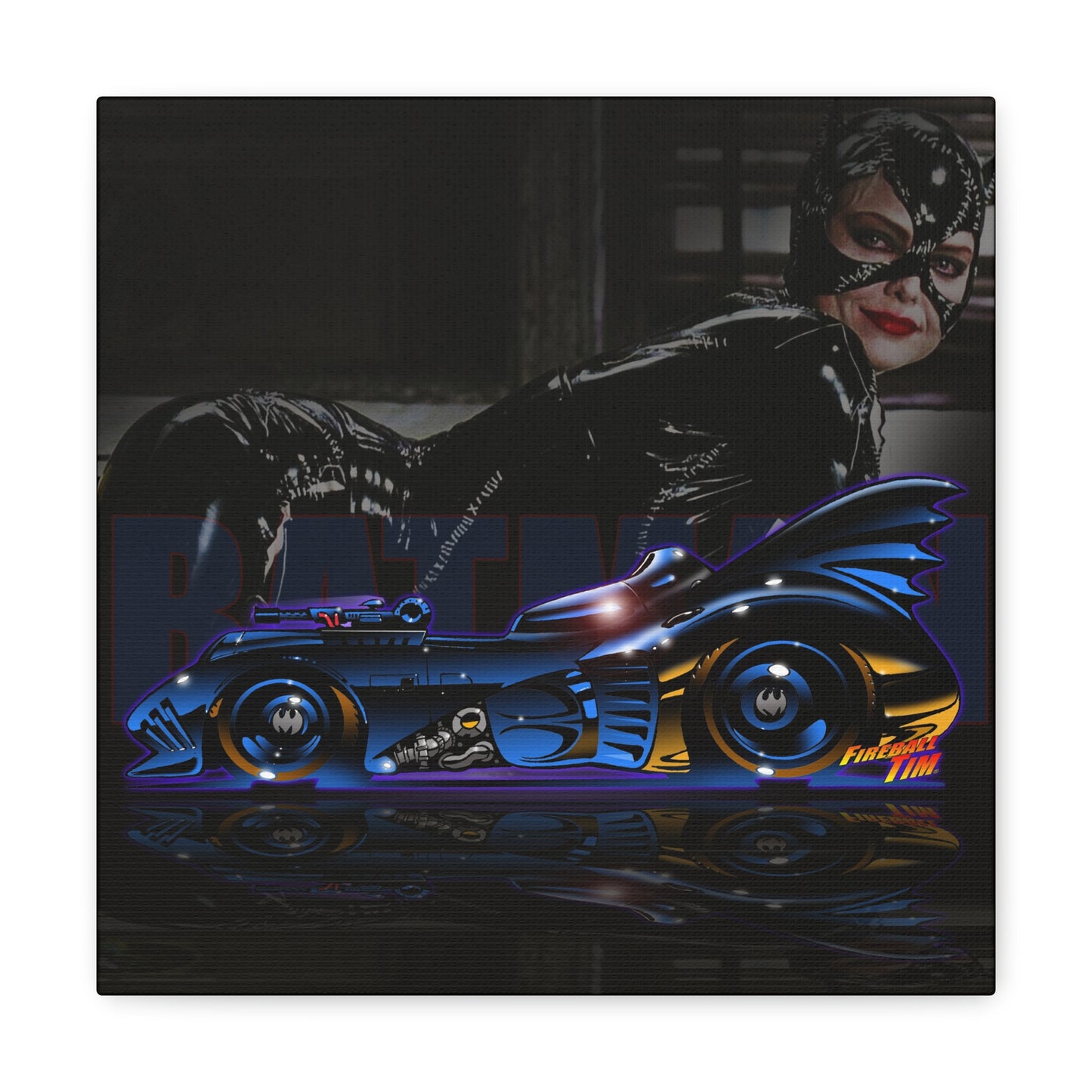 BATMOBILE 1989 CATWOMAN Concept Art Canvas MASTERPRINT 3 Sizes