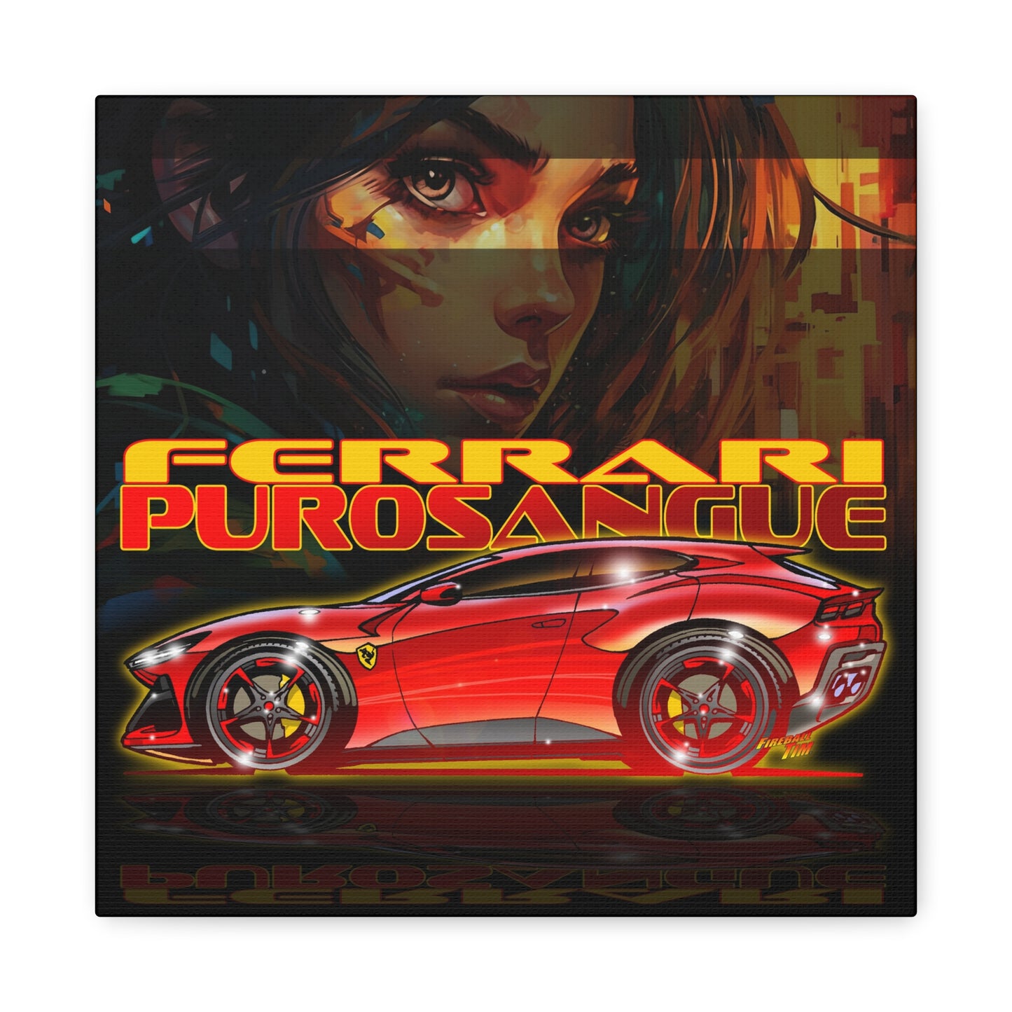 FERRARI PUROSANGUE SUV Canvas Art Wall Print - 12x12