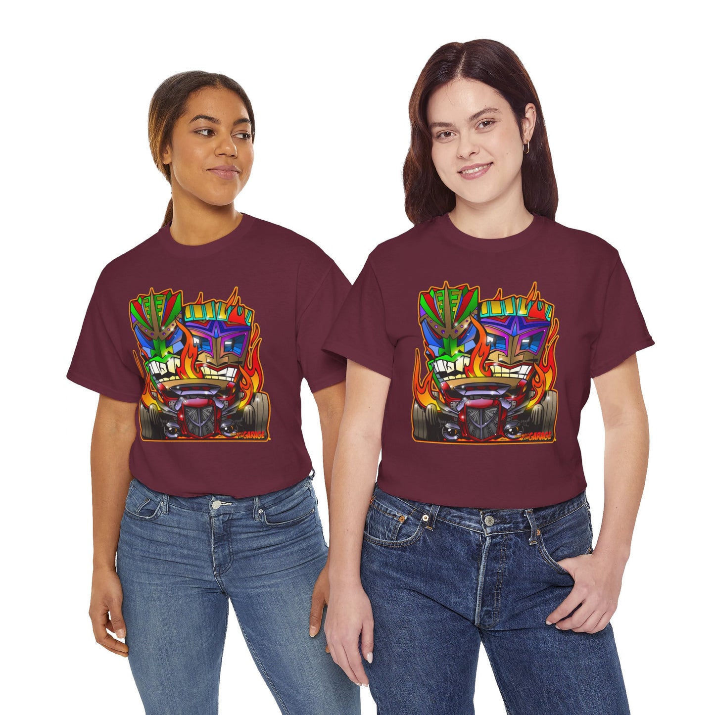 HOT ROD TIKIS Concept Art Tiki Unisex Heavy Cotton Tee 13 Colors