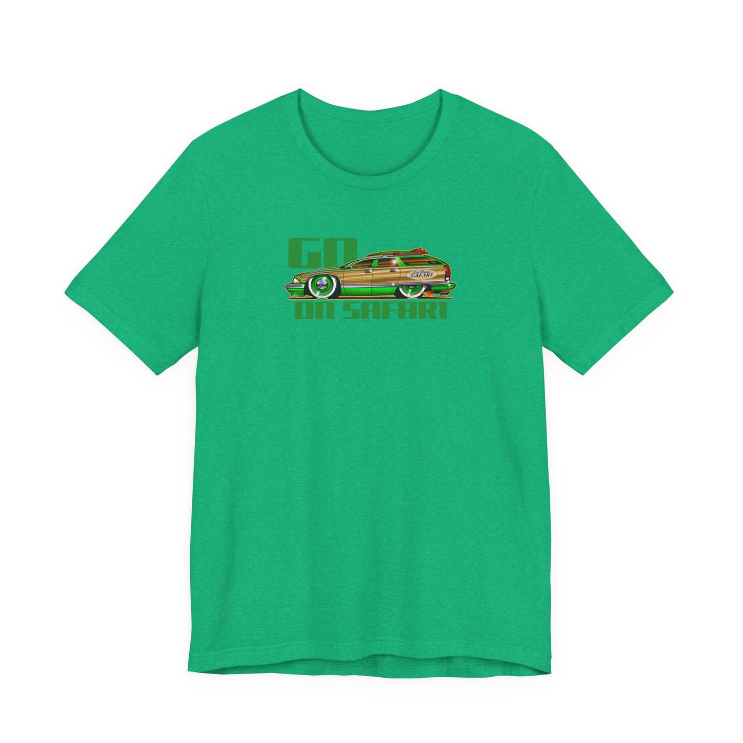 BUICK ROADMASTER Station Wagon Safari Custom Car Art Short Sleeve Tee - Colors