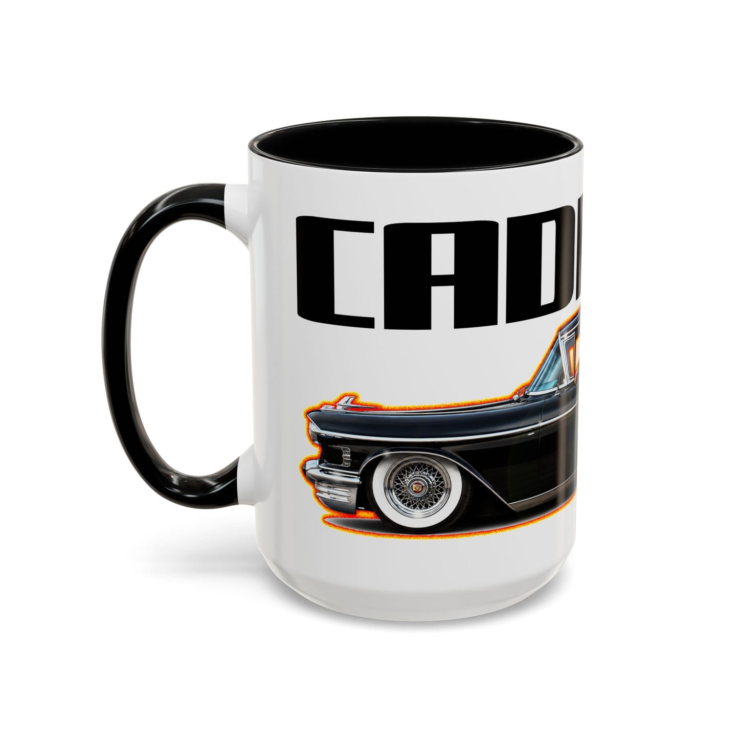 CADILLAC CUSTOM COUPE 1961 Collectible Fireball Art Coffee Mug - 2 Sizes