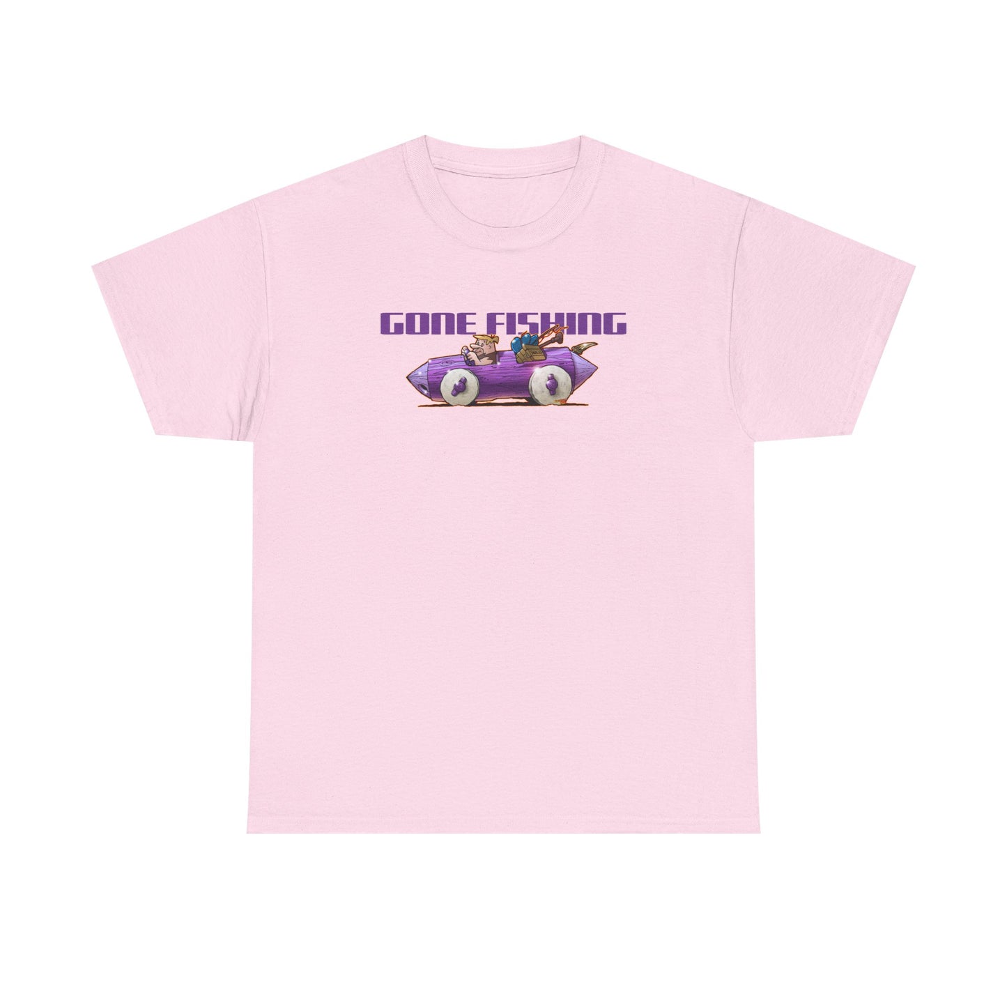 FLINSTONES BARNEY RUBBLE Gone Fishing Fireball Tee Shirt - Multiple Colors