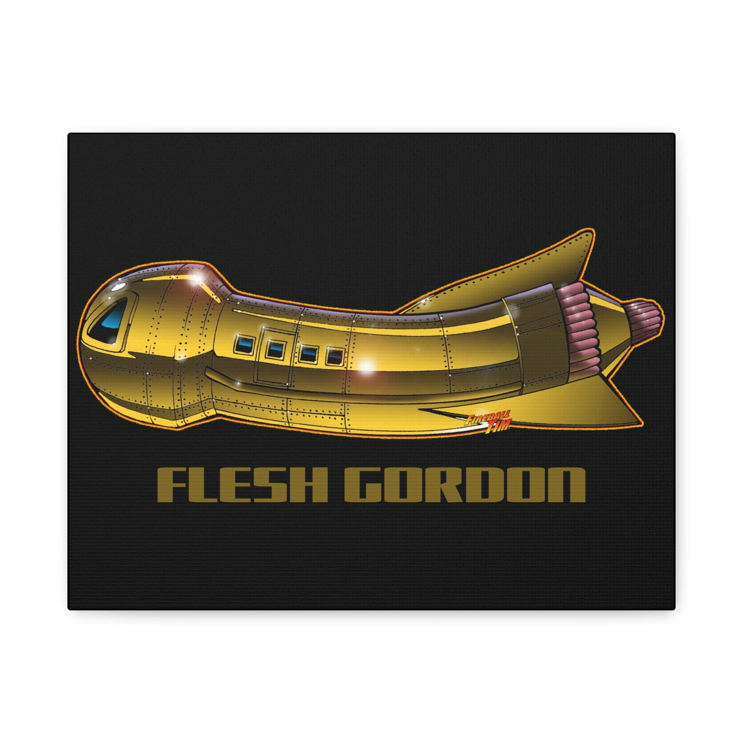 FLESH GORDON SCI FI Spaceship Canvas Art Wall Print - 11x14