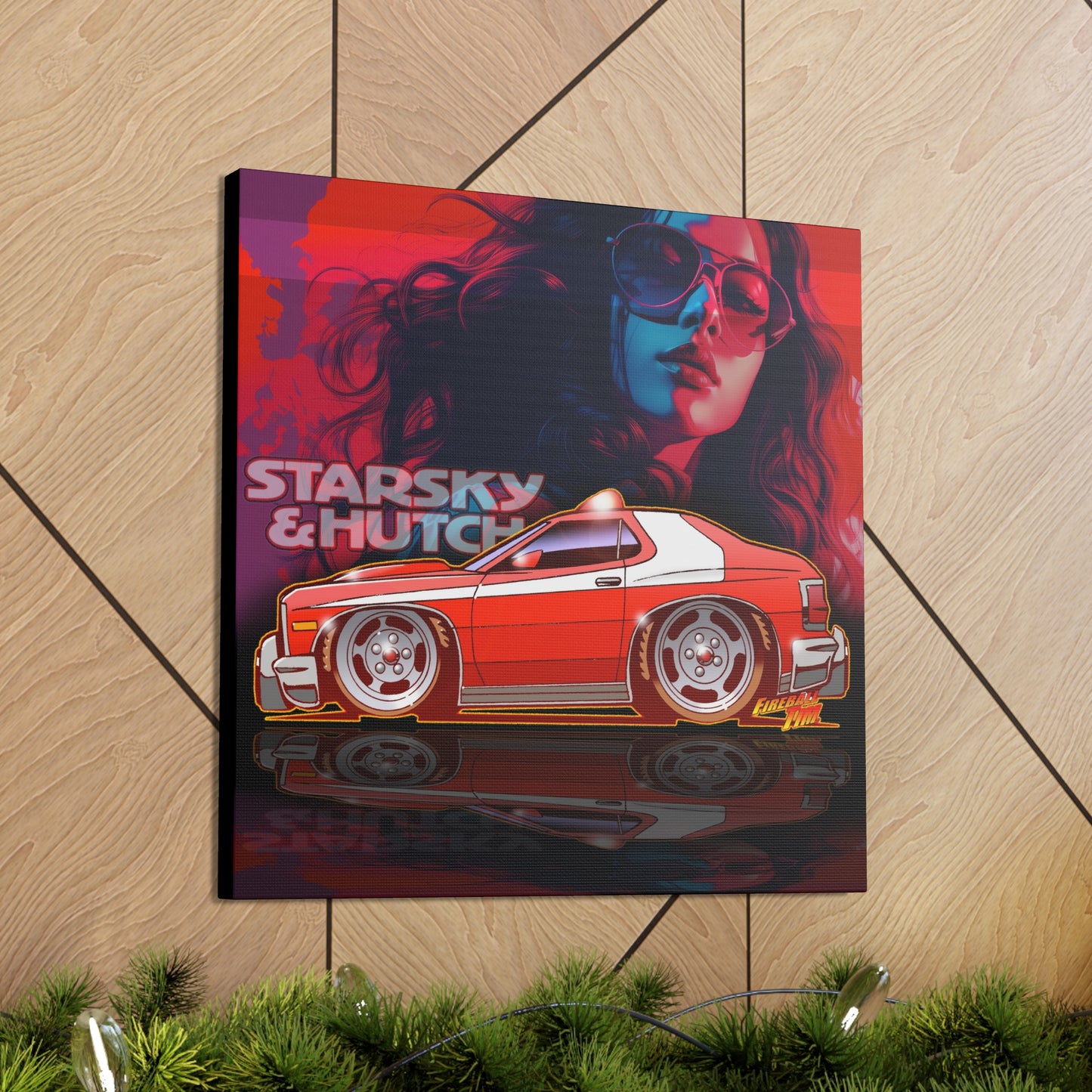 STARSKY AND HUTCH TV Show Car Canvas MASTERPRINT 2 Sizes