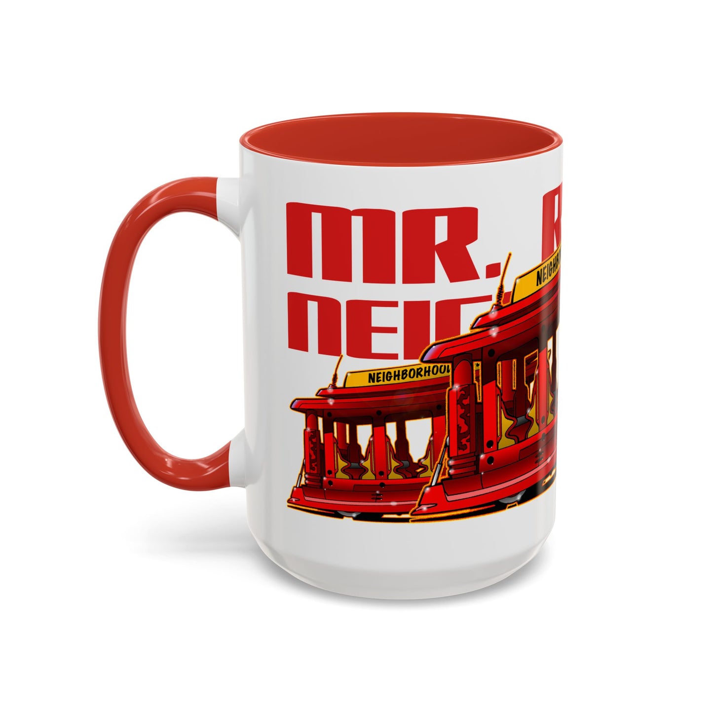 MR. ROGERS NEIGHBORHOOD TROLLEY Collectible Art Coffee Mug - 2 Sizes