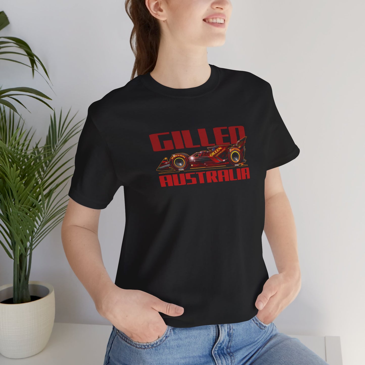 GILLEN AUSTRALIA F1 2047 Race Car Art Short Sleeve Tee - 6 Colors
