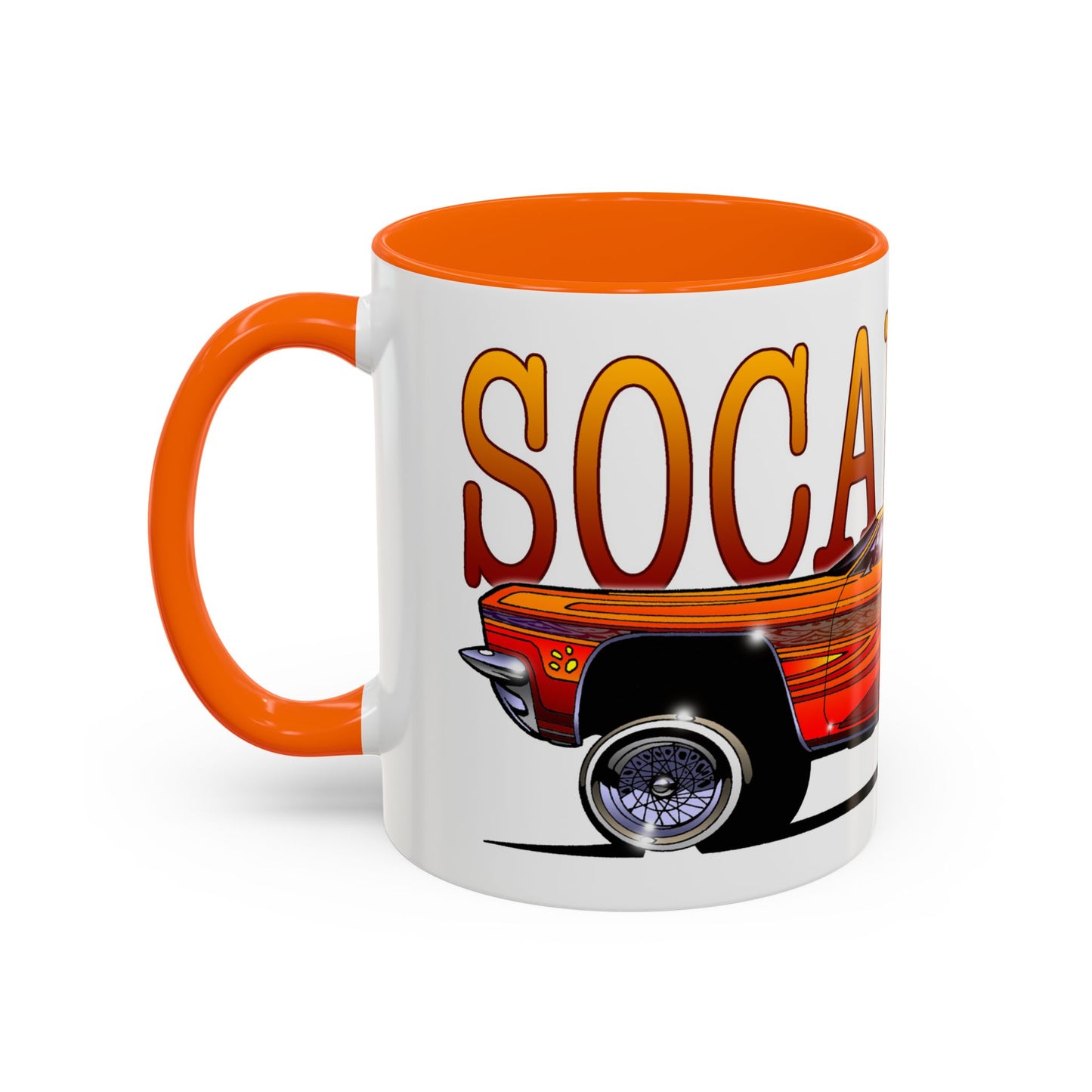CHEVY IMPALA LOWRIDER Collectible Fireball Art Coffee Mug - 2 Sizes