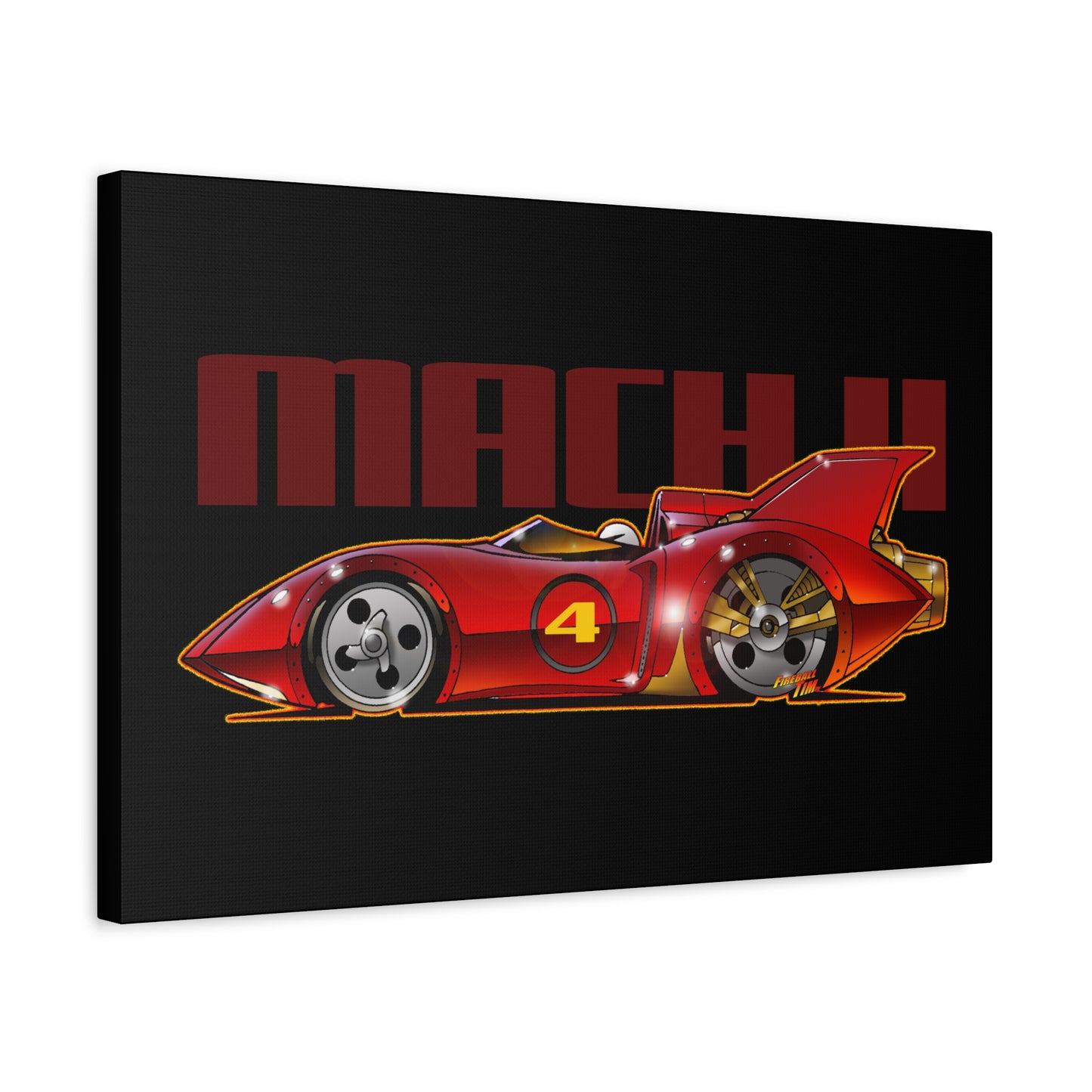 SPEED RACER MACH 4 Fireball Art Canvas Wall Print