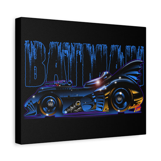 BATMOBILE 1989 BATMAN Canvas Art Print - 11x14