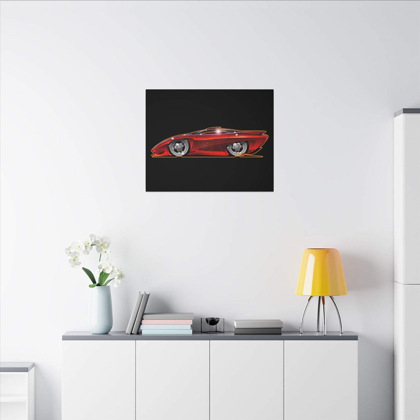 PONTIAC BANSHEE Concept Car Collectible Fireball Art Canvas Print