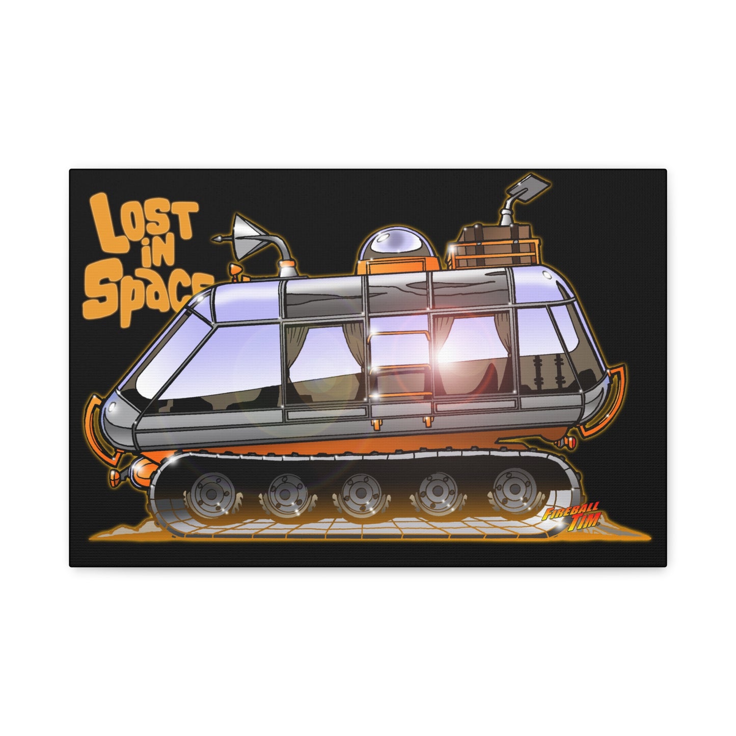 LOST in SPACE Classic TV Chariot Canva Art Wall Print