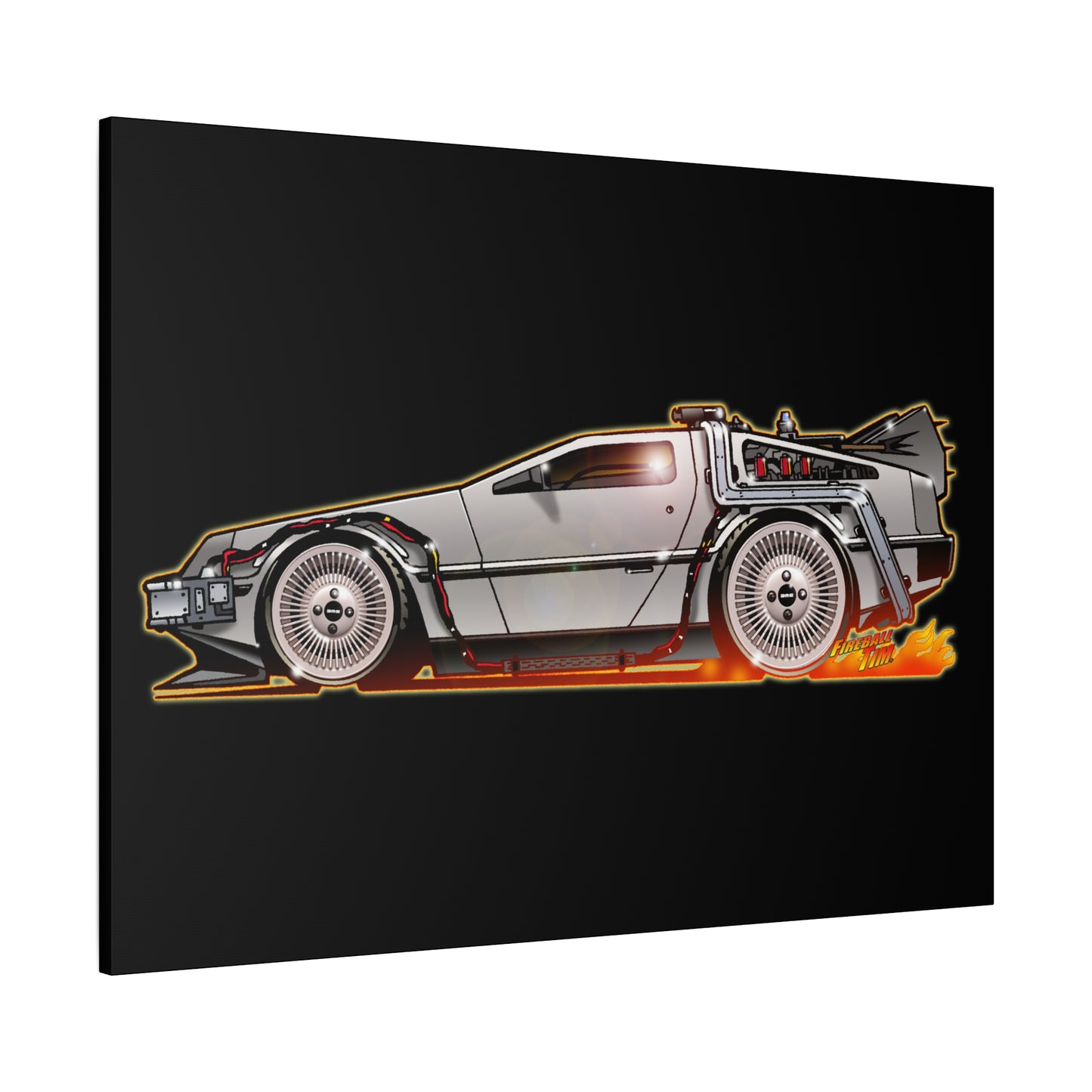 BACK to the FUTURE Delorean Time Machine Canvas Art Wall Print