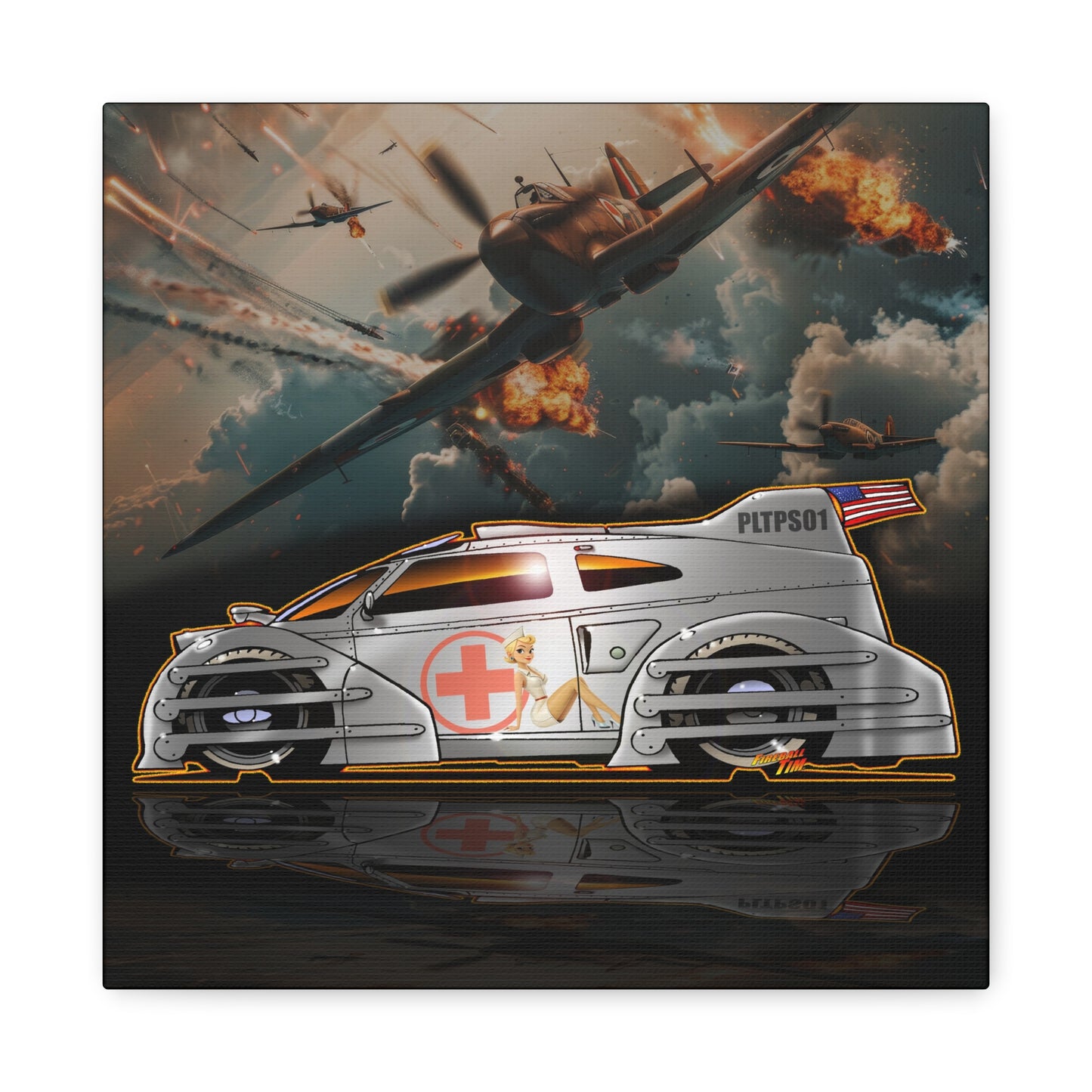 PLATYPUS RESCUE Concept Canvas Art Wall Print - 12x12