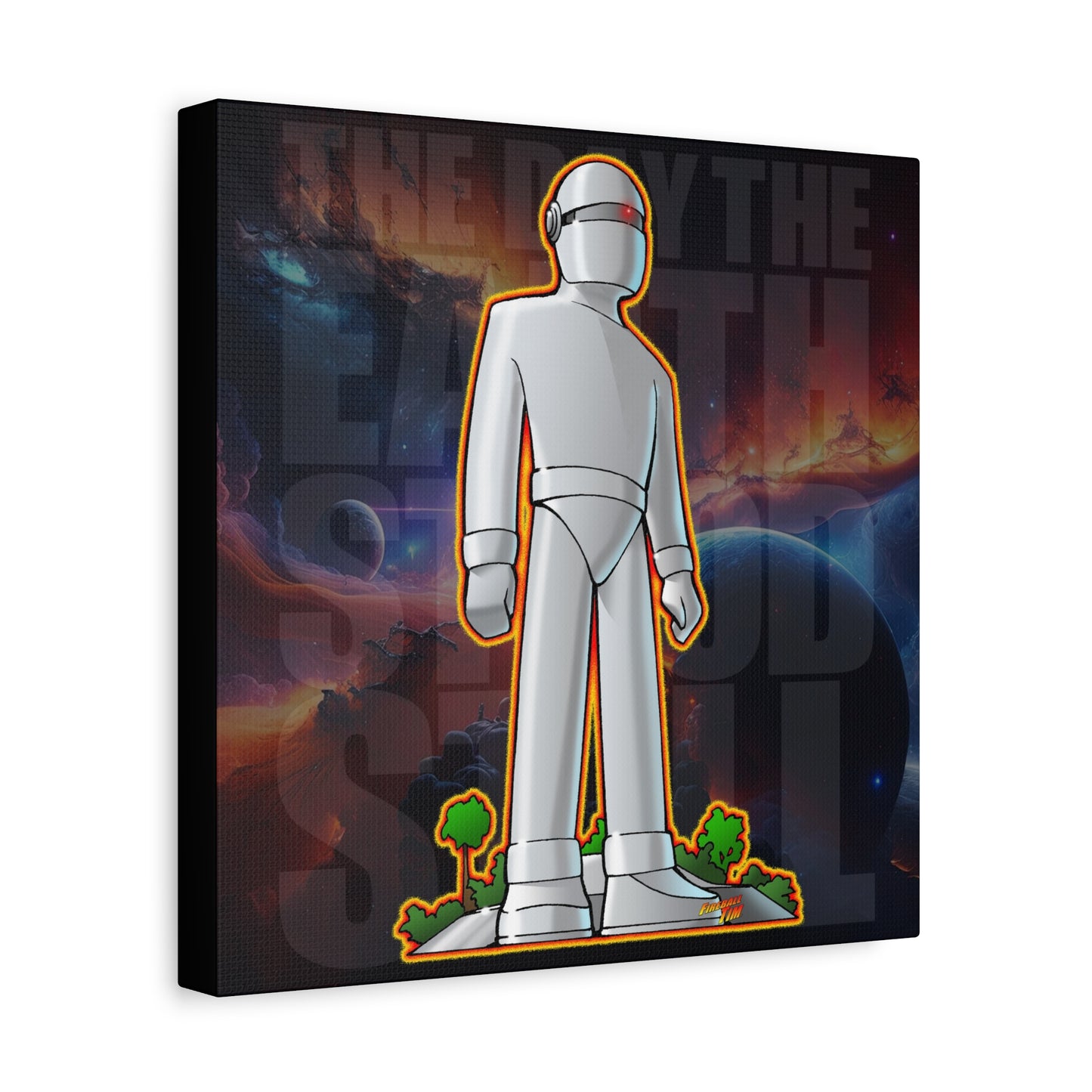 THE DAY THE EARTH STOOD STILL Vintage Gort Robot Art Canvas Wall Print - 12x12