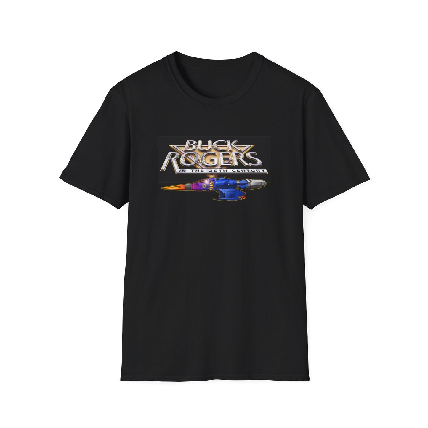 BUCK ROGERS STARFIGHTER Spaceship Softstyle T-Shirt Black ONLY