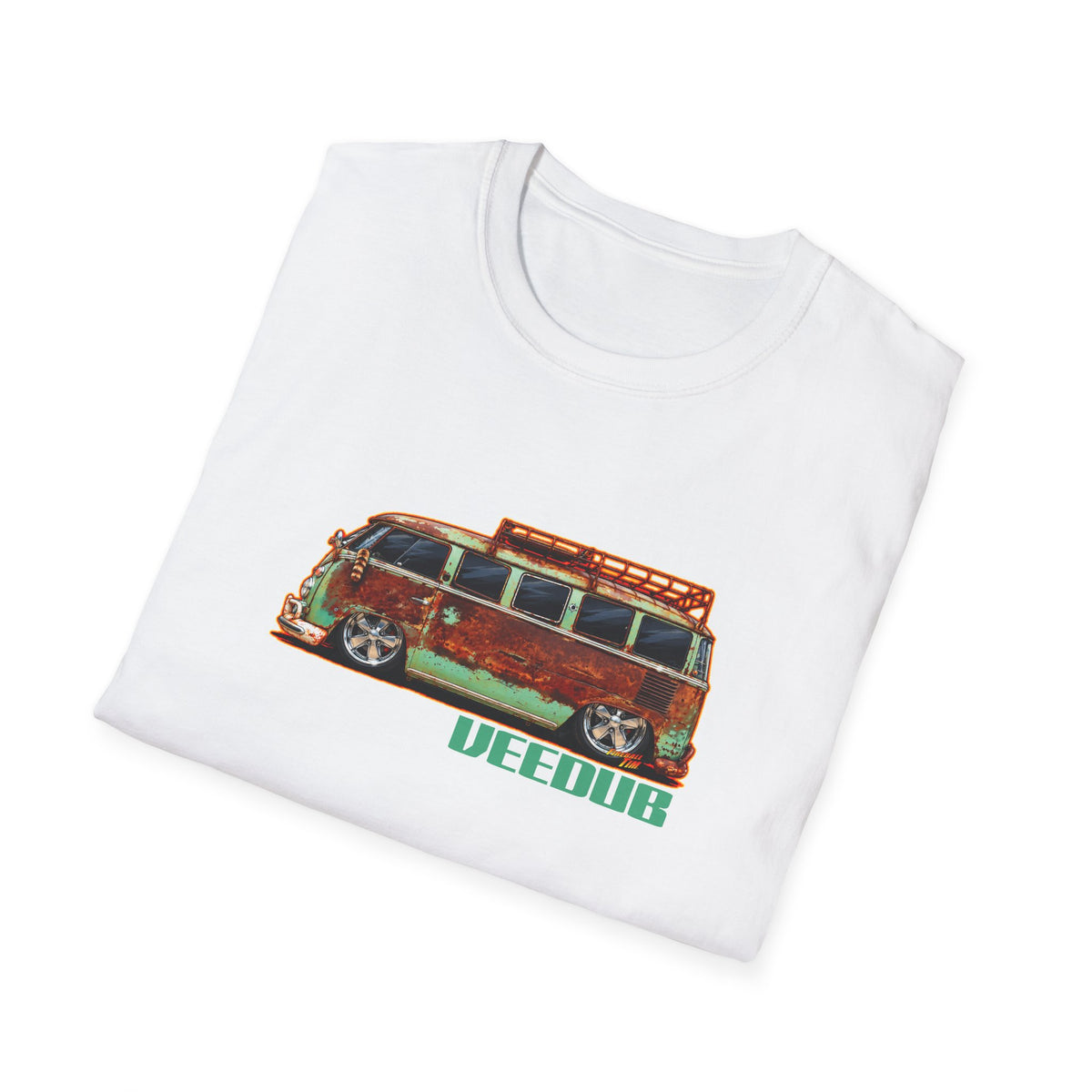 KUSTOM VW VOLKSWAGEN BUS Collectible Fireball Art TeeShirt