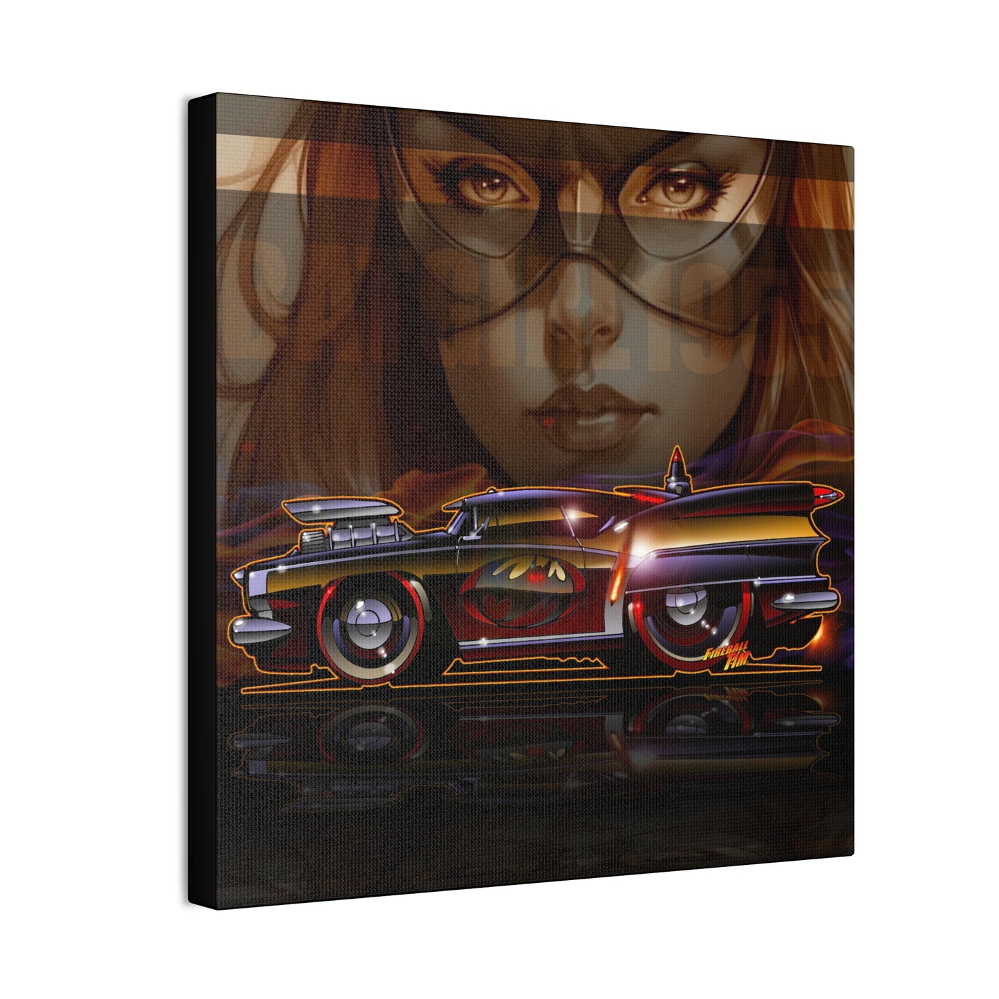 BATMAN 1955 BATMOBILE Concept Canvas Art Print - 2 Sizes
