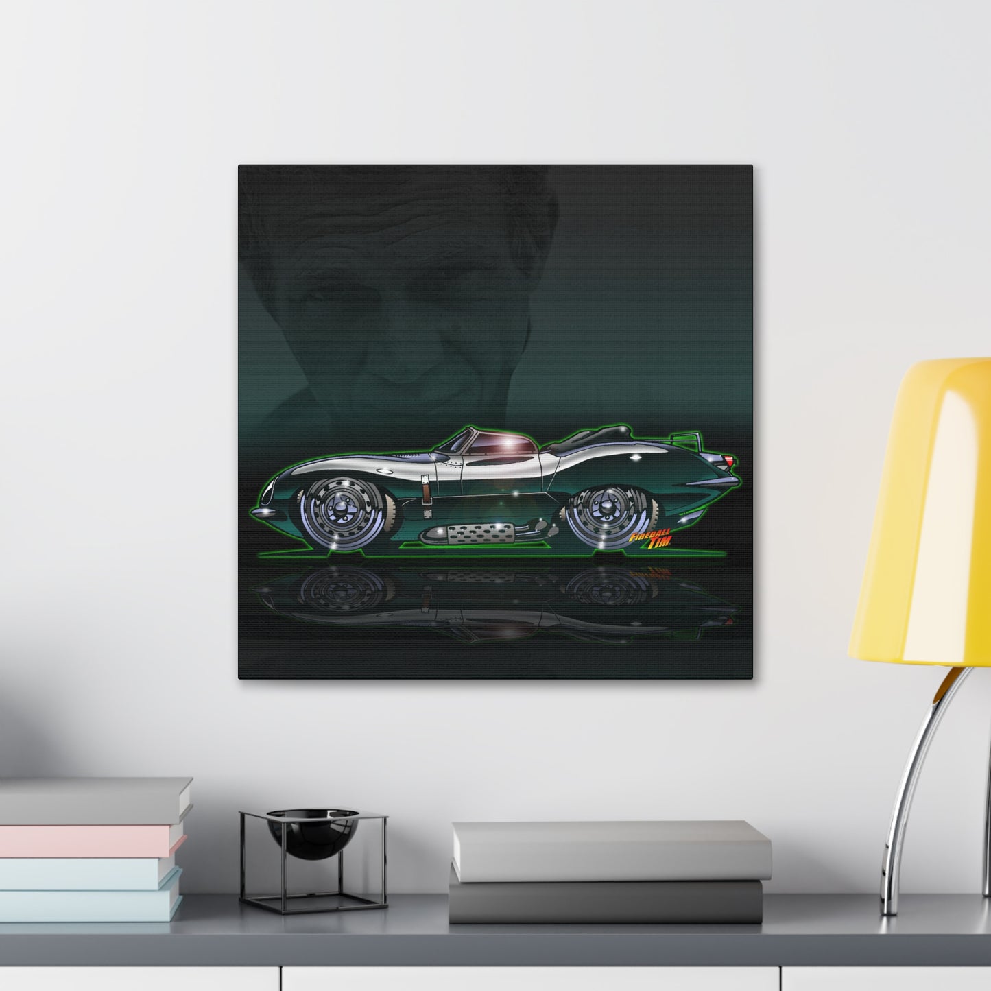 JAGUAR XKSS 1956 Steve McQueen MASTERPRINT Concept Art Canvas Print 3 Sizes