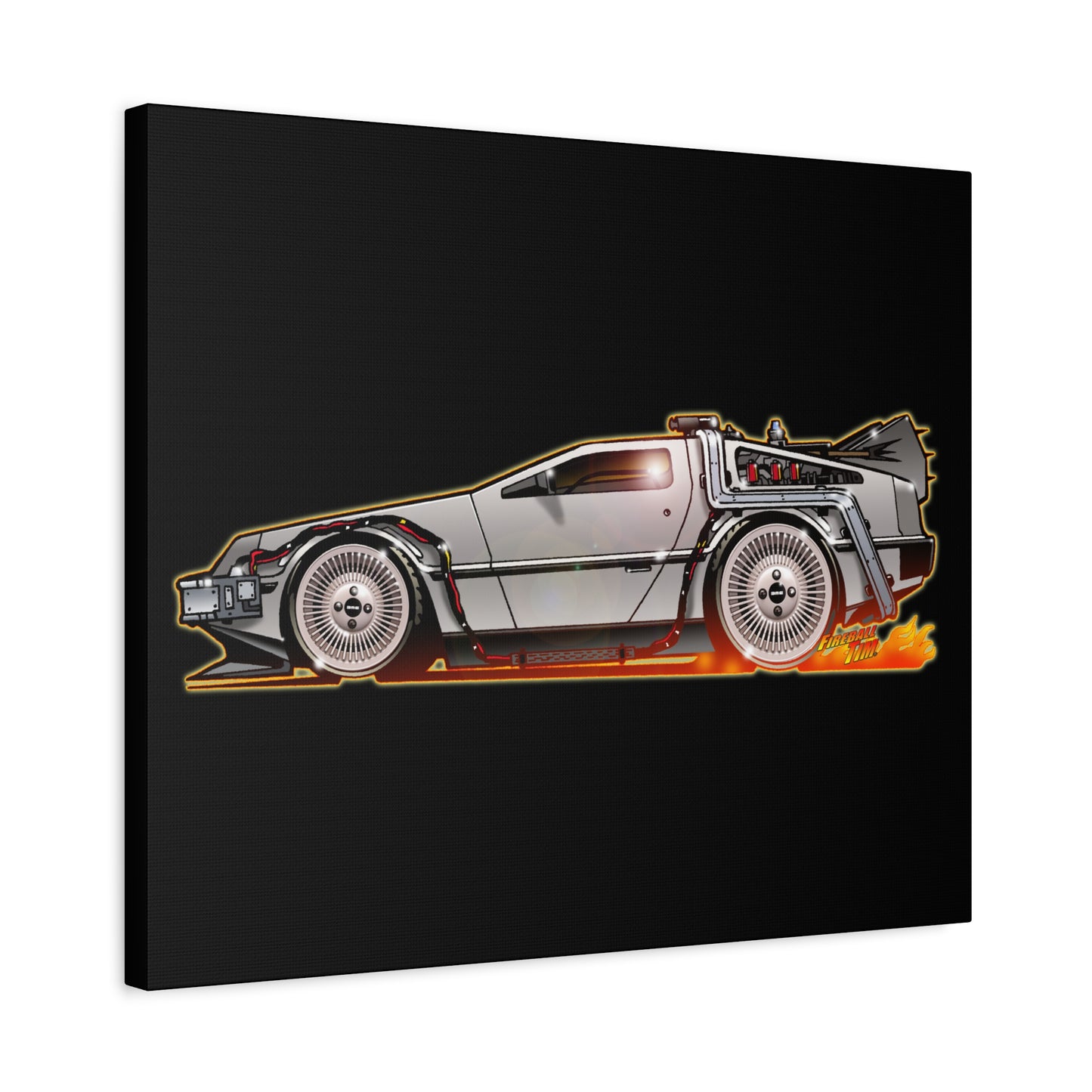 BACK to the FUTURE Delorean Time Machine Canvas Art Wall Print
