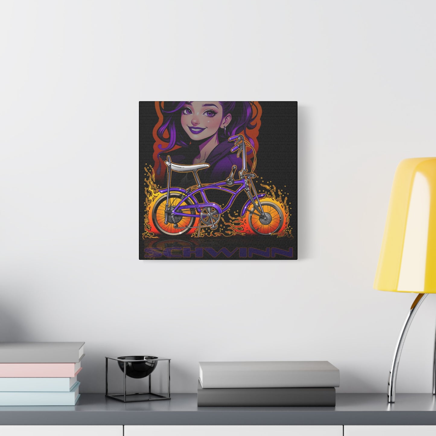 SCHWINN BIKE Grape Crush Fireball Art Canvas Print