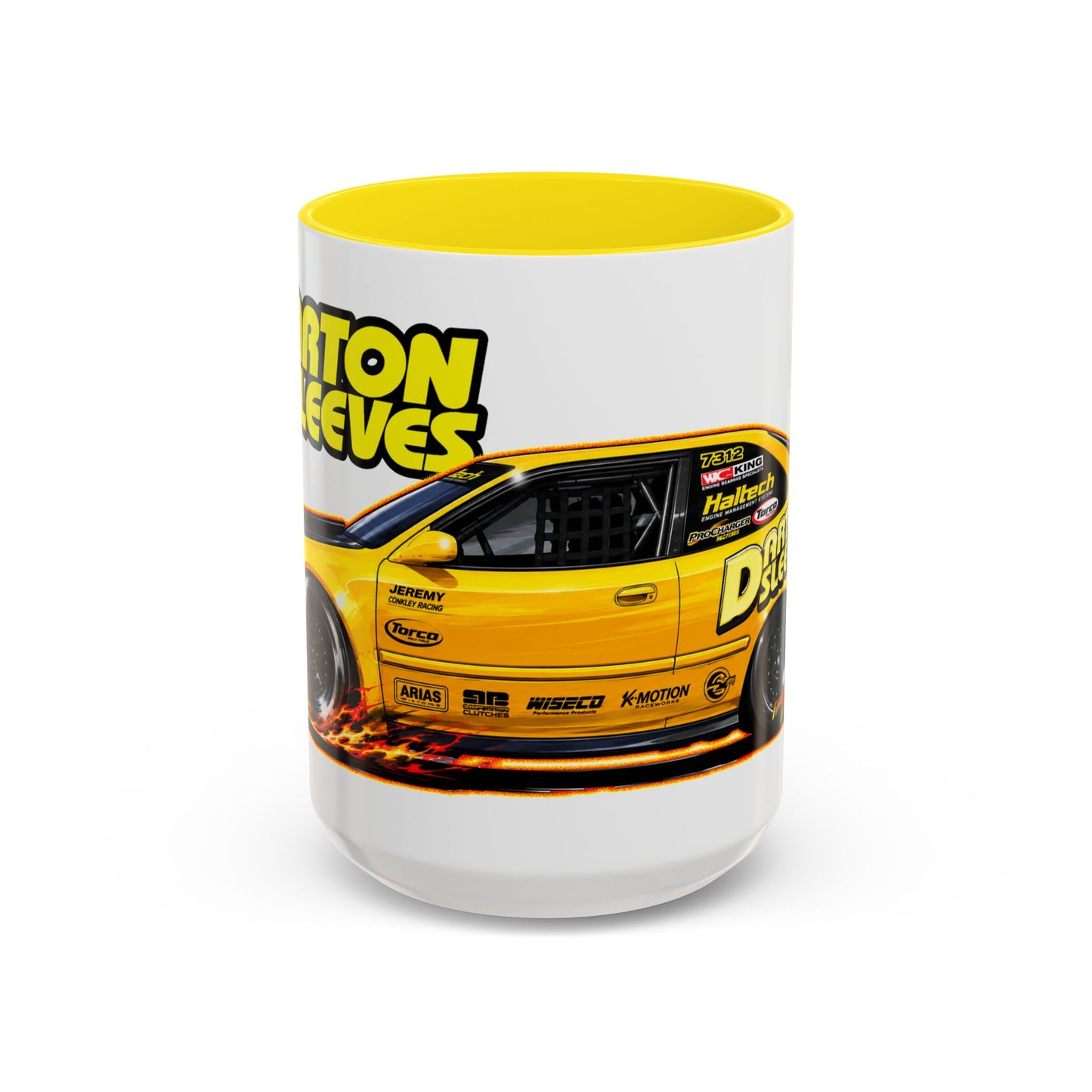 DARTON SLEEVES HONDA Drag Car Collectible Fireball Art Coffee Mug - 2 Sizes