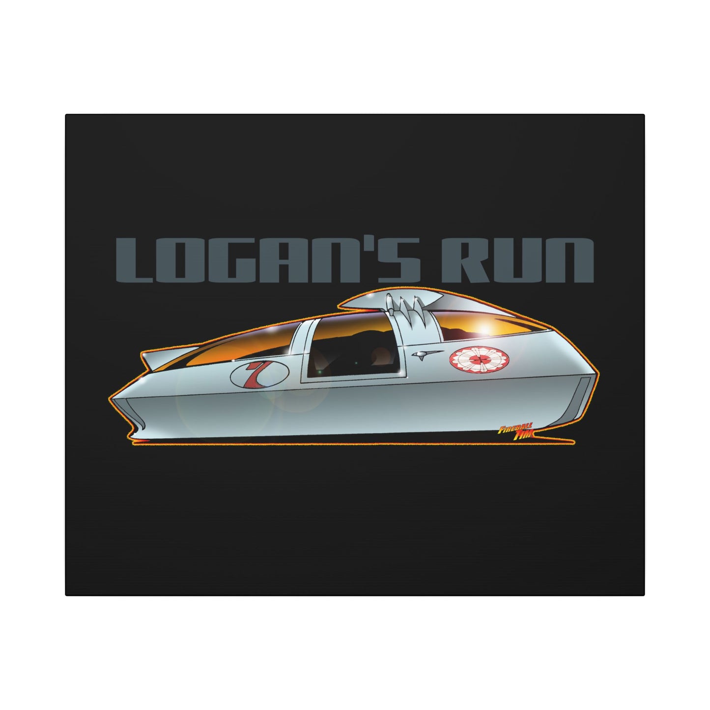 LOGAN'S RUN Sci Fi TV Car Collectible Fireball Art Canvas Print