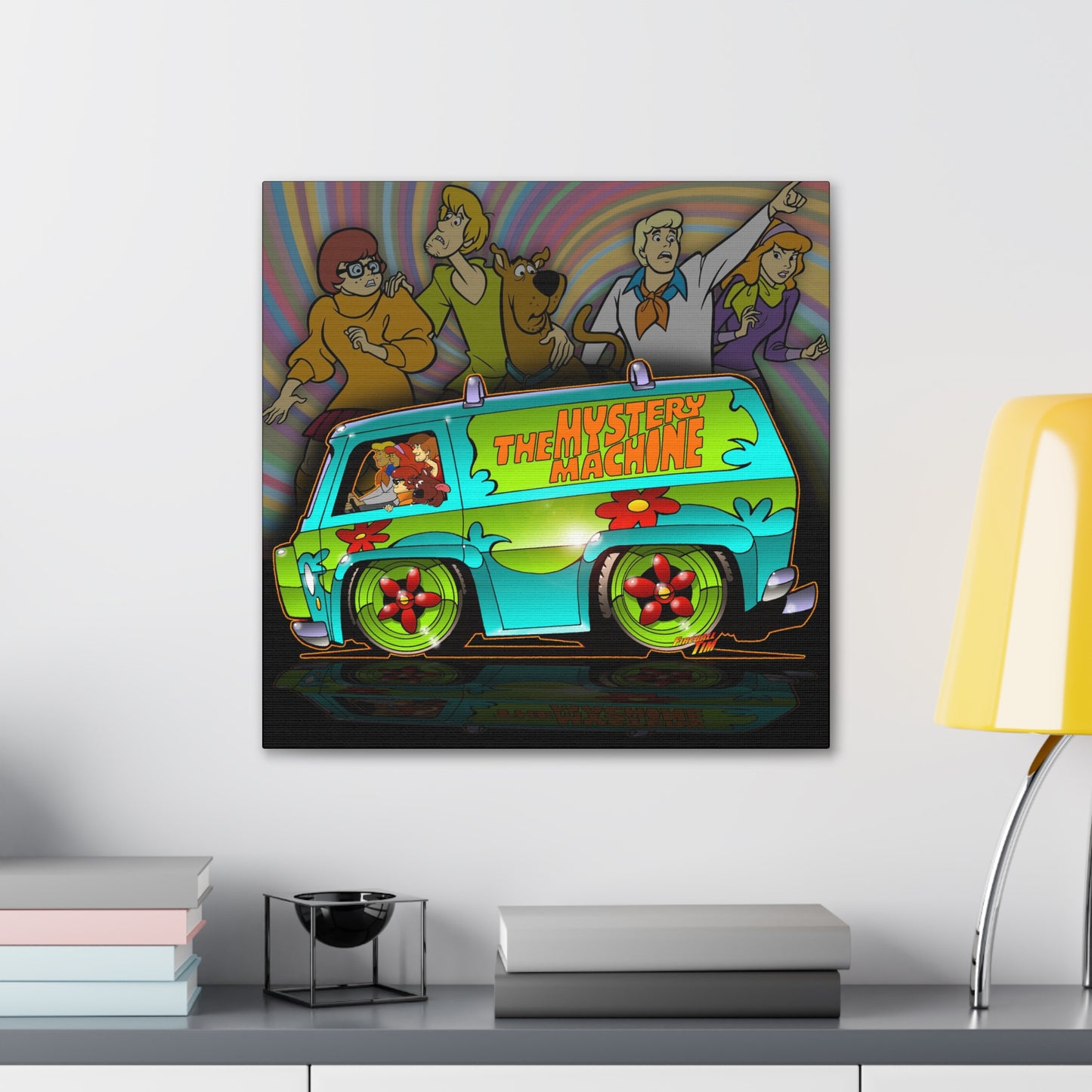 SCOOBY DOO MYSTERY MACHINE VAN Canvas Wall MASTERPRINT 2 Sizes