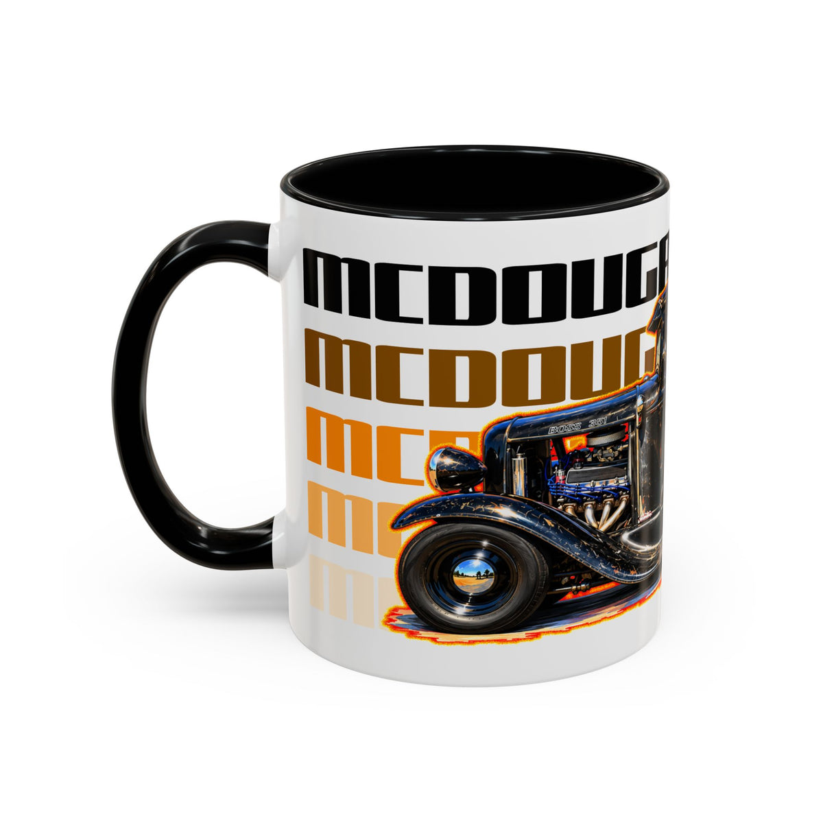MCDOUGALL SPECIAL Model A Hot Rod Collectible Fireball Art Coffee Mug - 2 Sizes