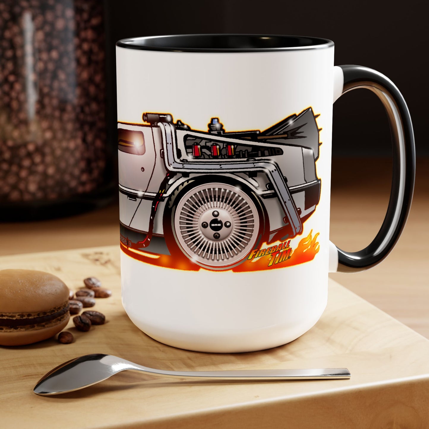 BACK to the FUTURE Delorean Time Machine Concept Art Coffee Mug 15oz