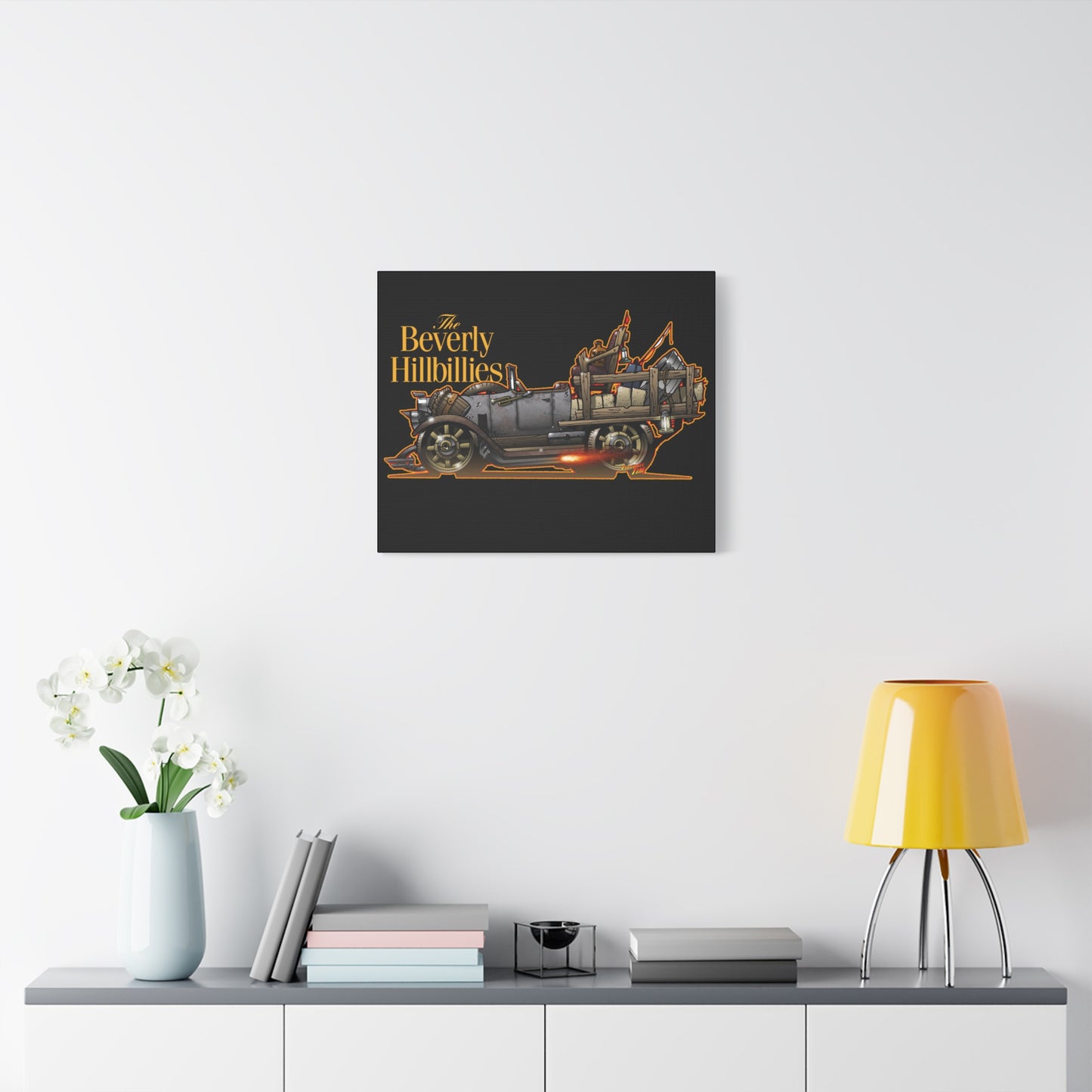 BEVERLY HILLBILLIES JALOPY Canvas Art Wall Print - 11x14