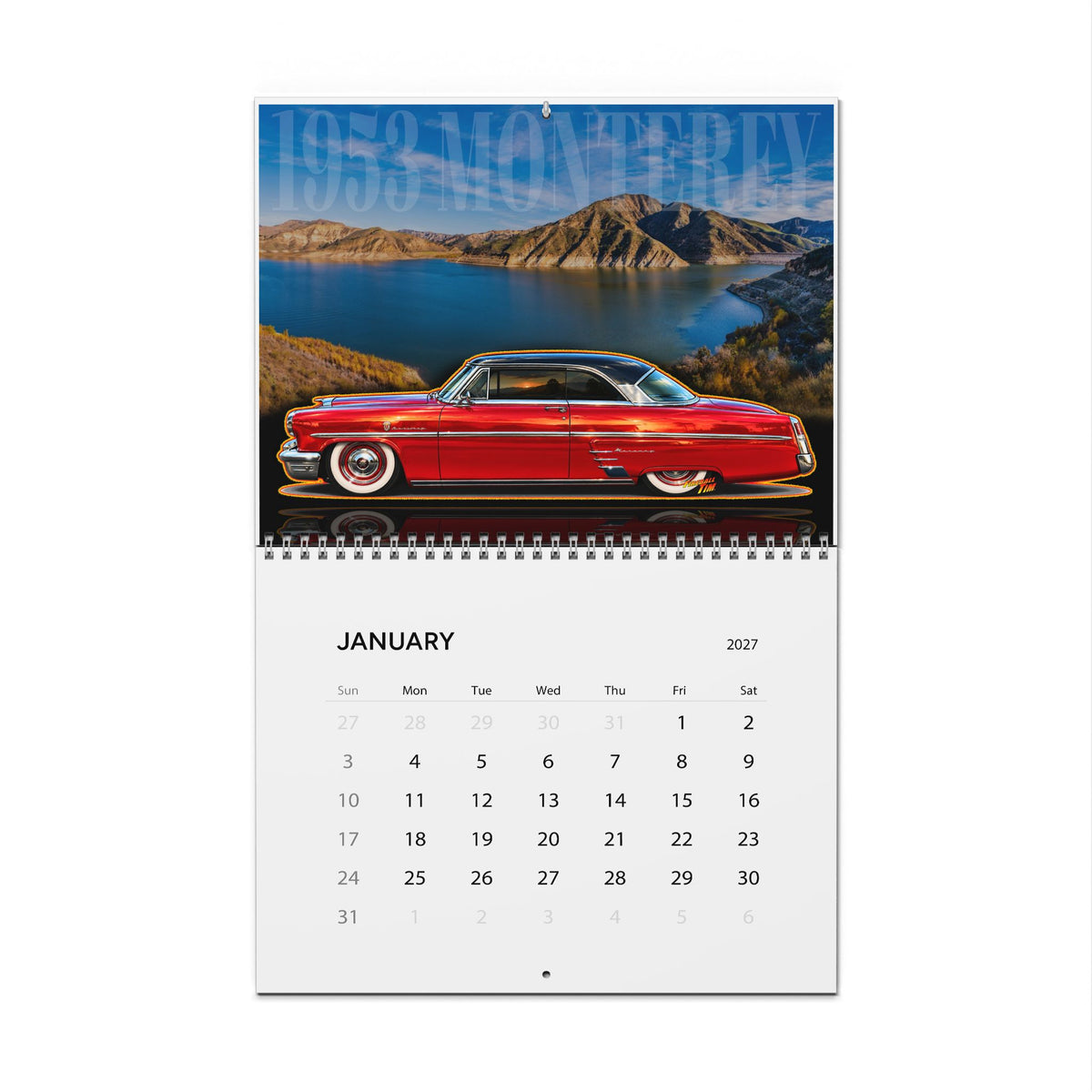 FIREBALL TIM 2027 Classic Car Art - Wall Calendar 8.5x11