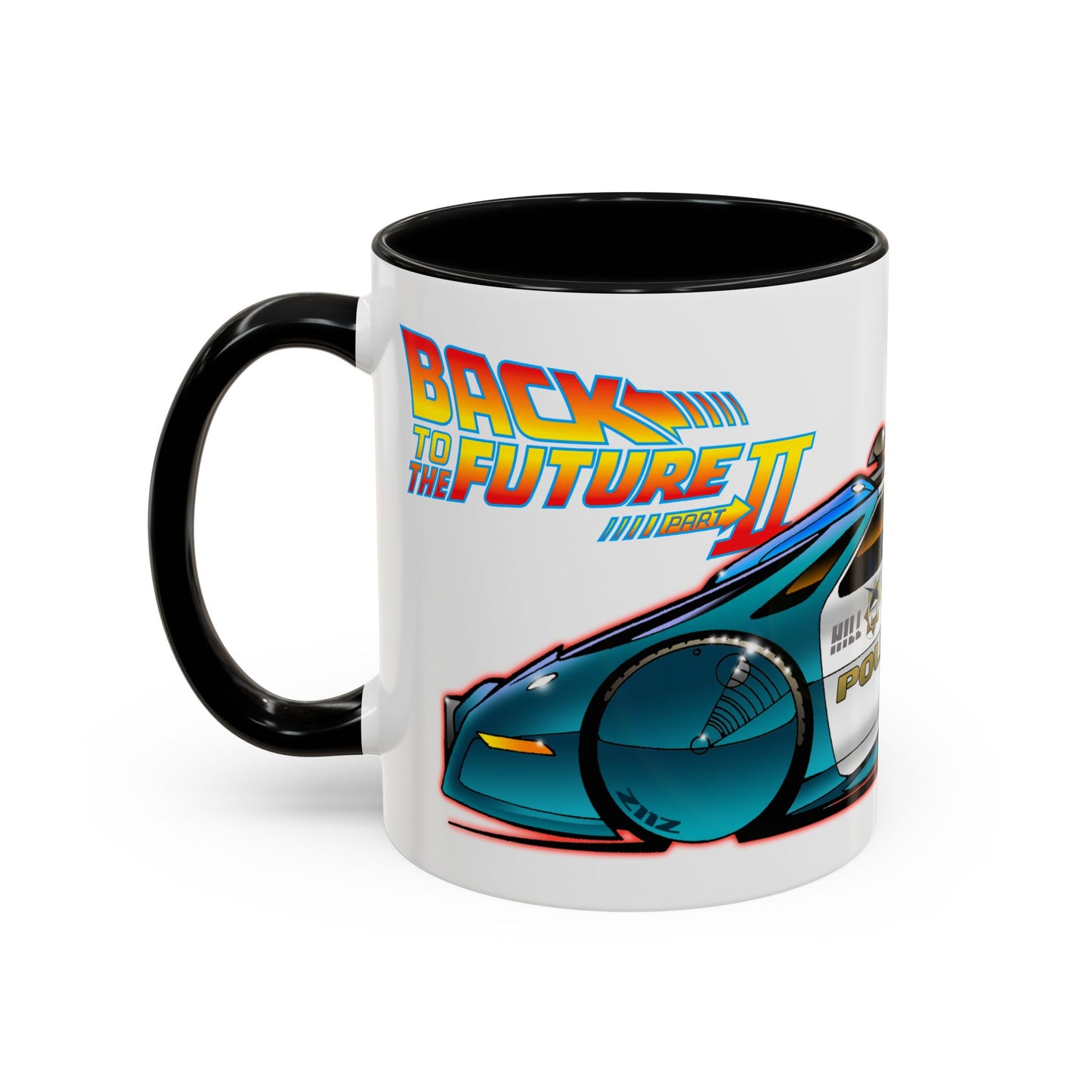 BACK to the FUTURE 2 Hill Valley Police Car Movie Car Coffee Mug 2 Sizes-Mug-Fireball Tim Garage