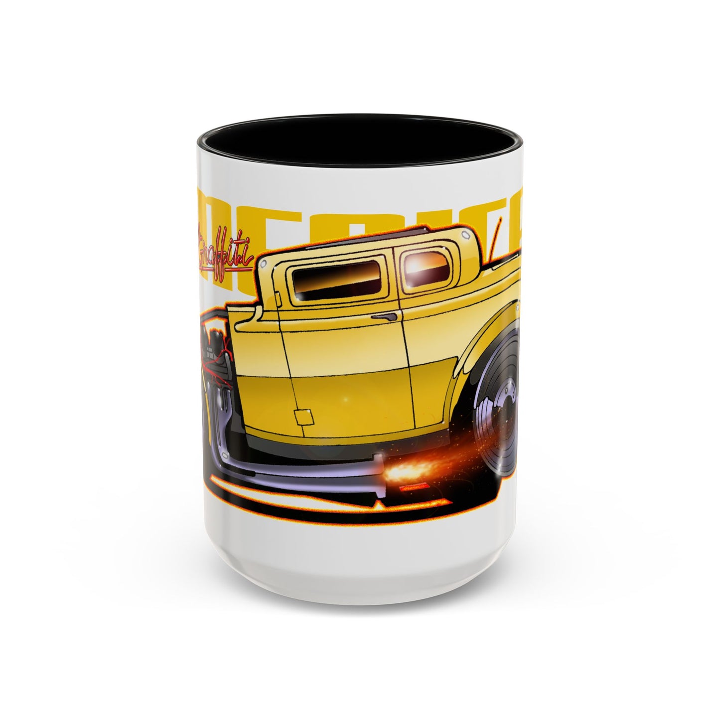 AMERICAN GRAFFITI '32 HOT ROD Movie Car Collectible Fireball Art Coffee Mug - 2 Sizes