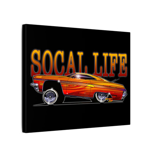 CHEVY IMPALA LOWRIDER Fireball Art Canvas Print