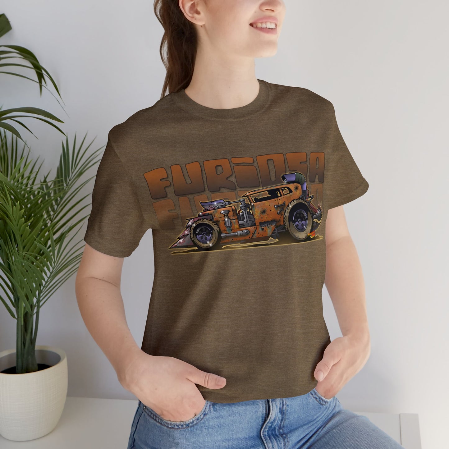 FURIOSA Mad Max Movie Car Hot Rod Jersey Short Sleeve Tee