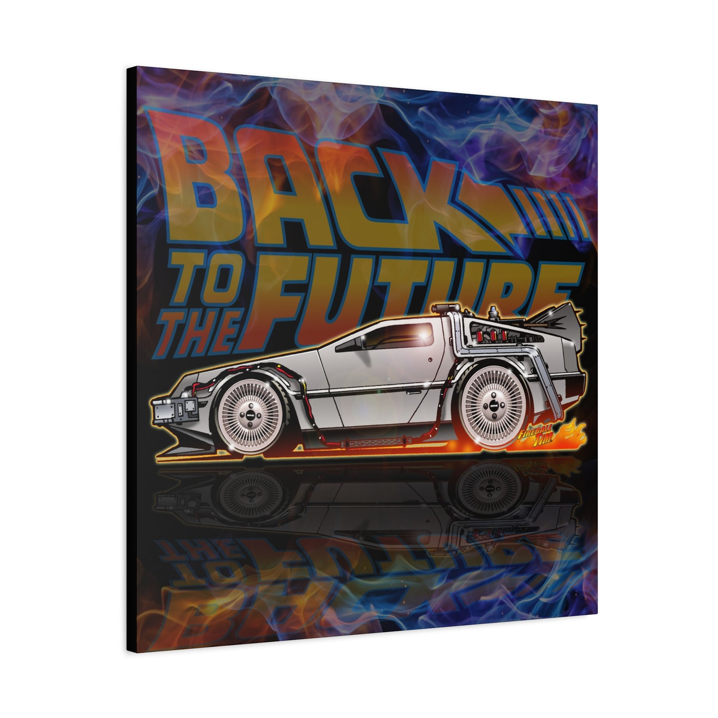 BACK to the FUTURE Delorean Time Machine Canvas Art Wall Print
