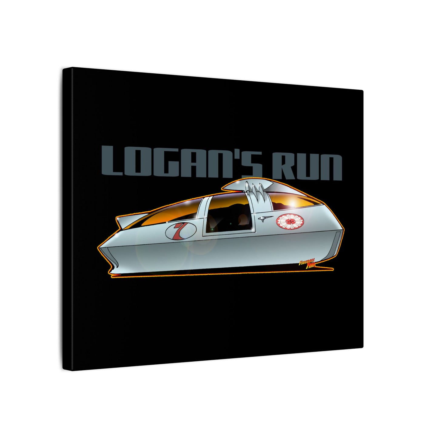 LOGAN'S RUN Sci Fi TV Car Collectible Fireball Art Canvas Print