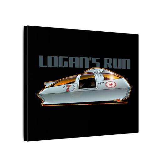 LOGAN'S RUN Sci Fi TV Car Collectible Fireball Art Canvas Print