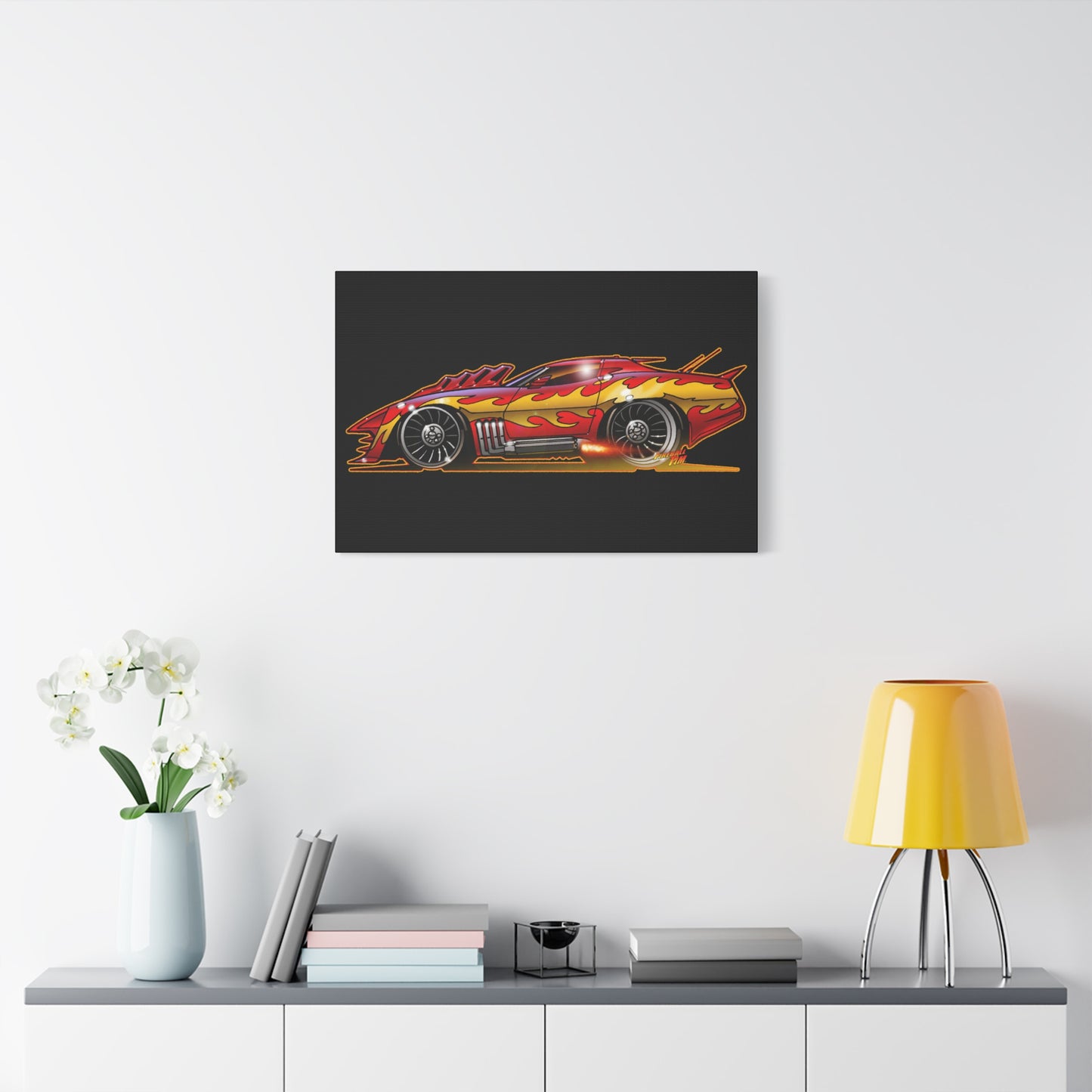 CORVETTE SUMMER Movie Car Fireball Art Canvas Print