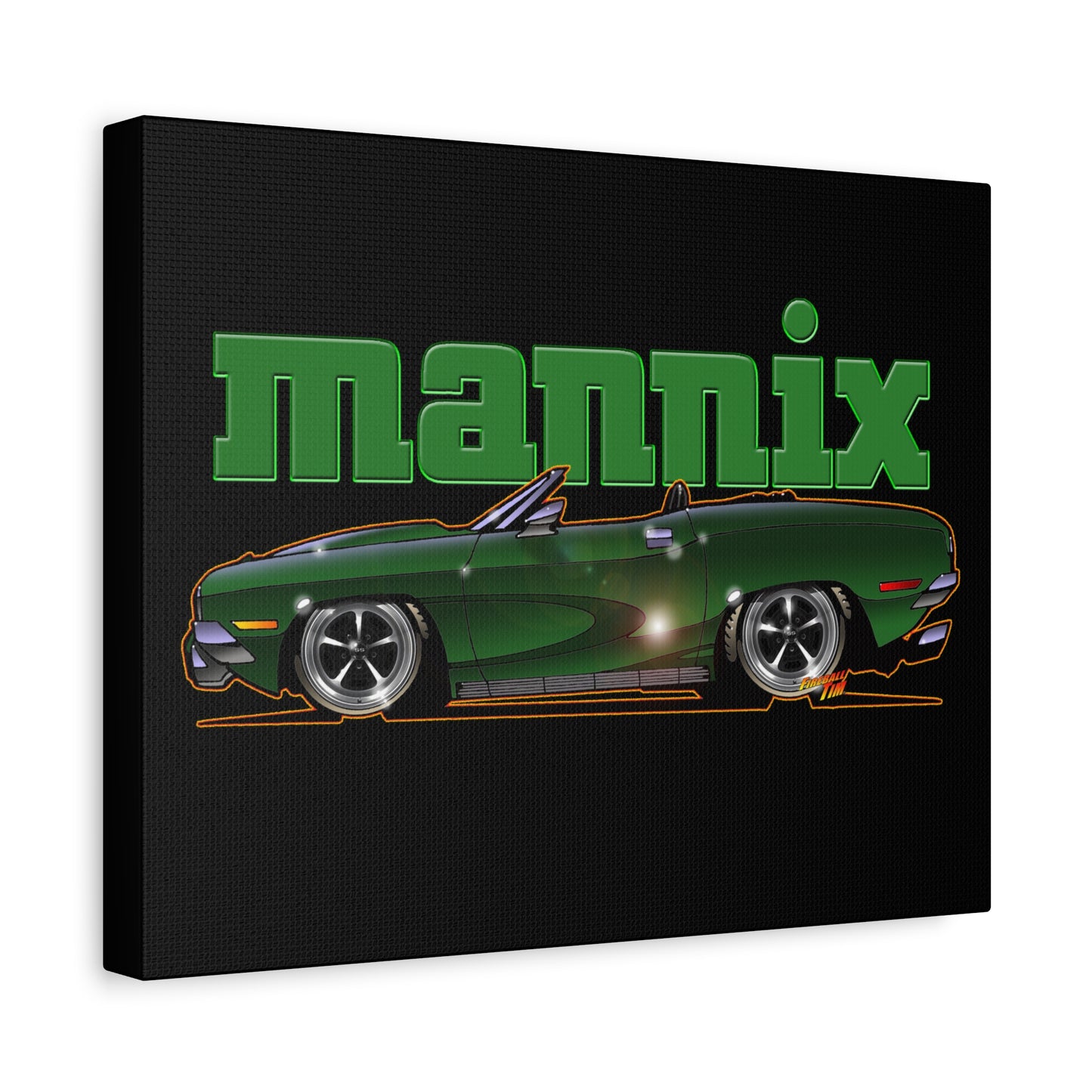 MANNIX PLYMOUTH BARRACUDA Canvas Fireball Art Wall Print - 11x14