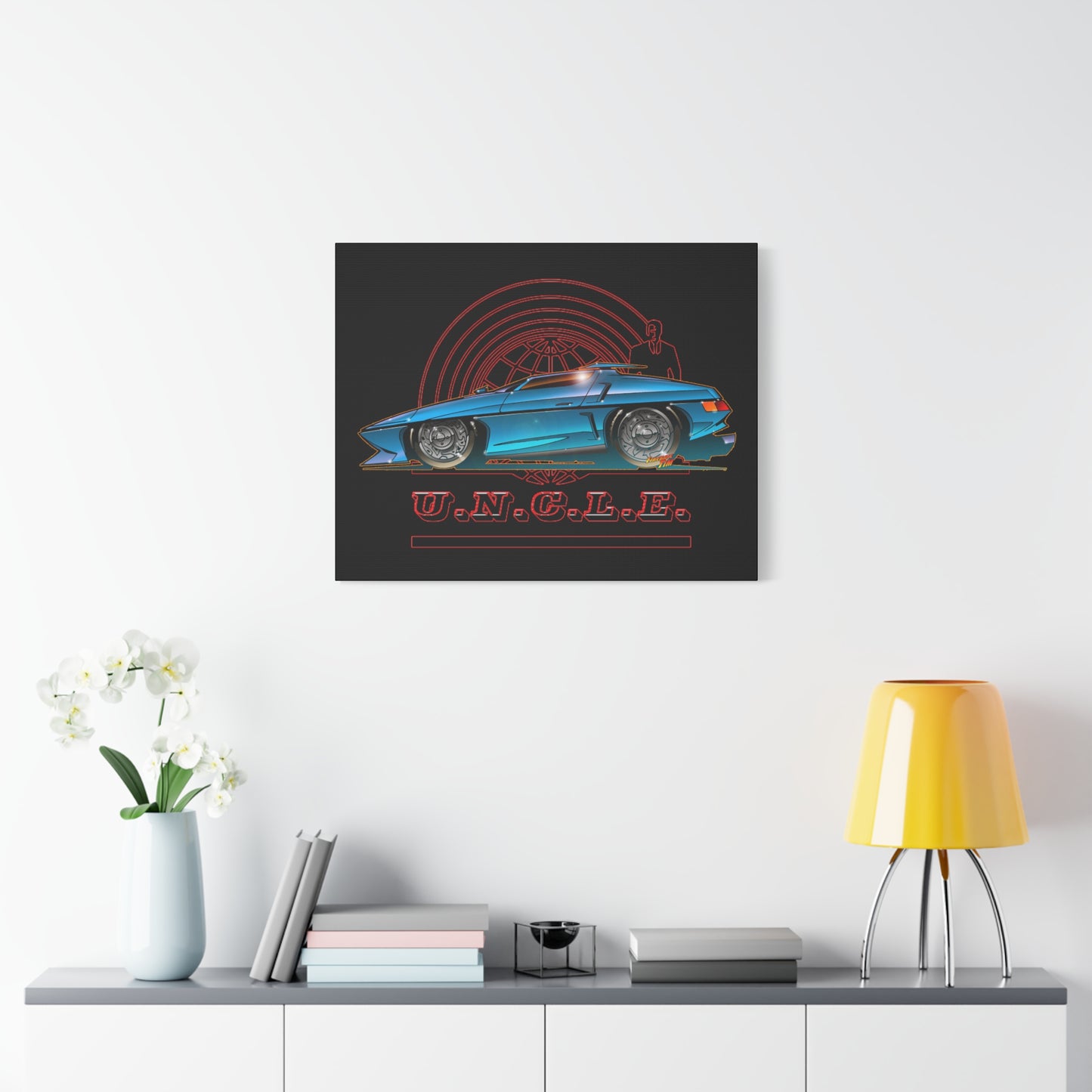 THE MAN FROM U.N.C.L.E. Piranha TV Car Fireball Canvas Art Print