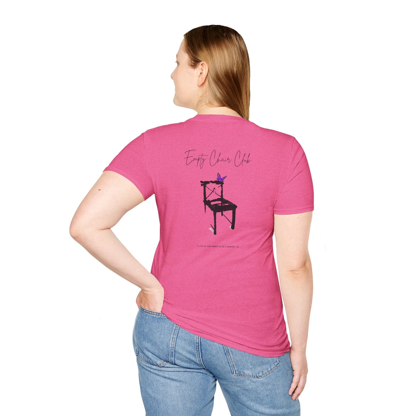 EMPTY CHAIR CLUB Unisex Softstyle T-Shirt - Casual Comfort for Relaxation and Reflection