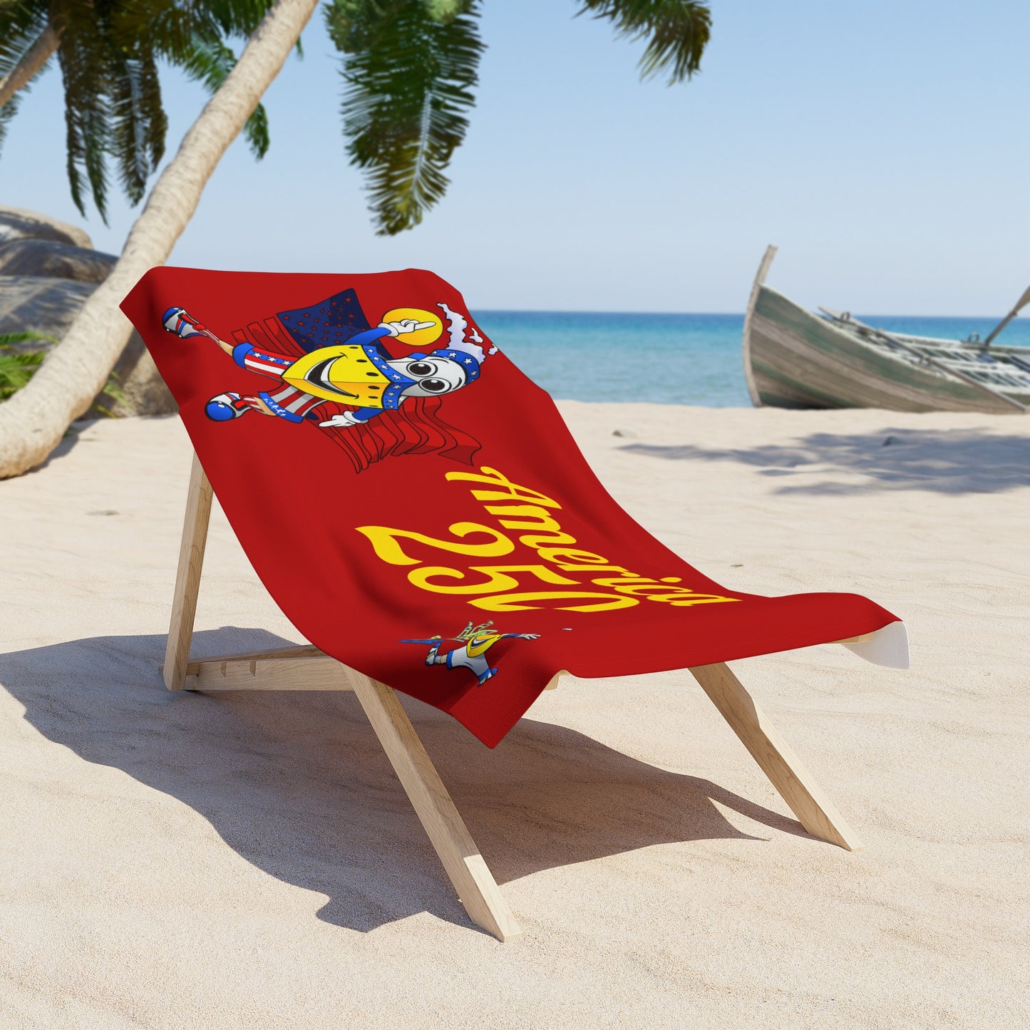 BUDDY CRUISE America 250 Patriotic Beach Towel – Red