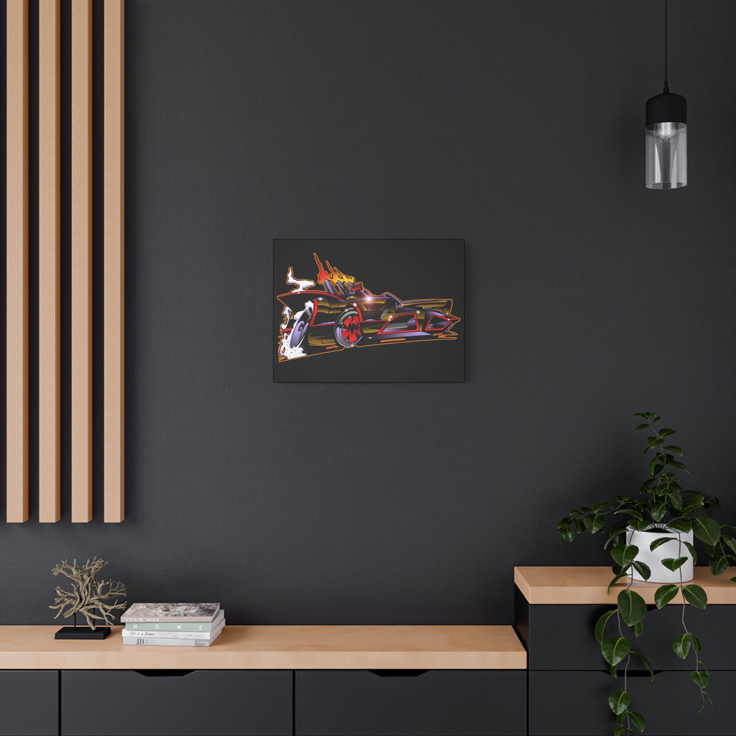 BATMOBILE 1966 BATMAN BAT66 Collectible TV Car Canvas Wall Art