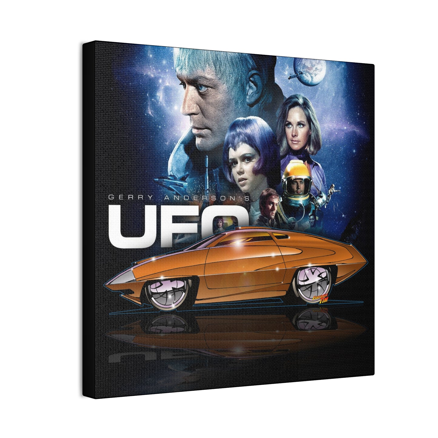 UFO ED STRAKER Scifi TV Car Canvas Art Print - 12x12