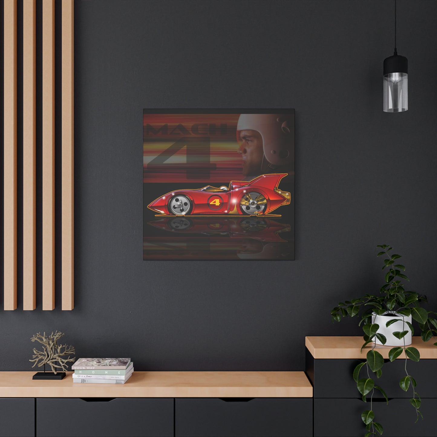 SPEED RACER MACH 4 Fireball Art Canvas Wall Print