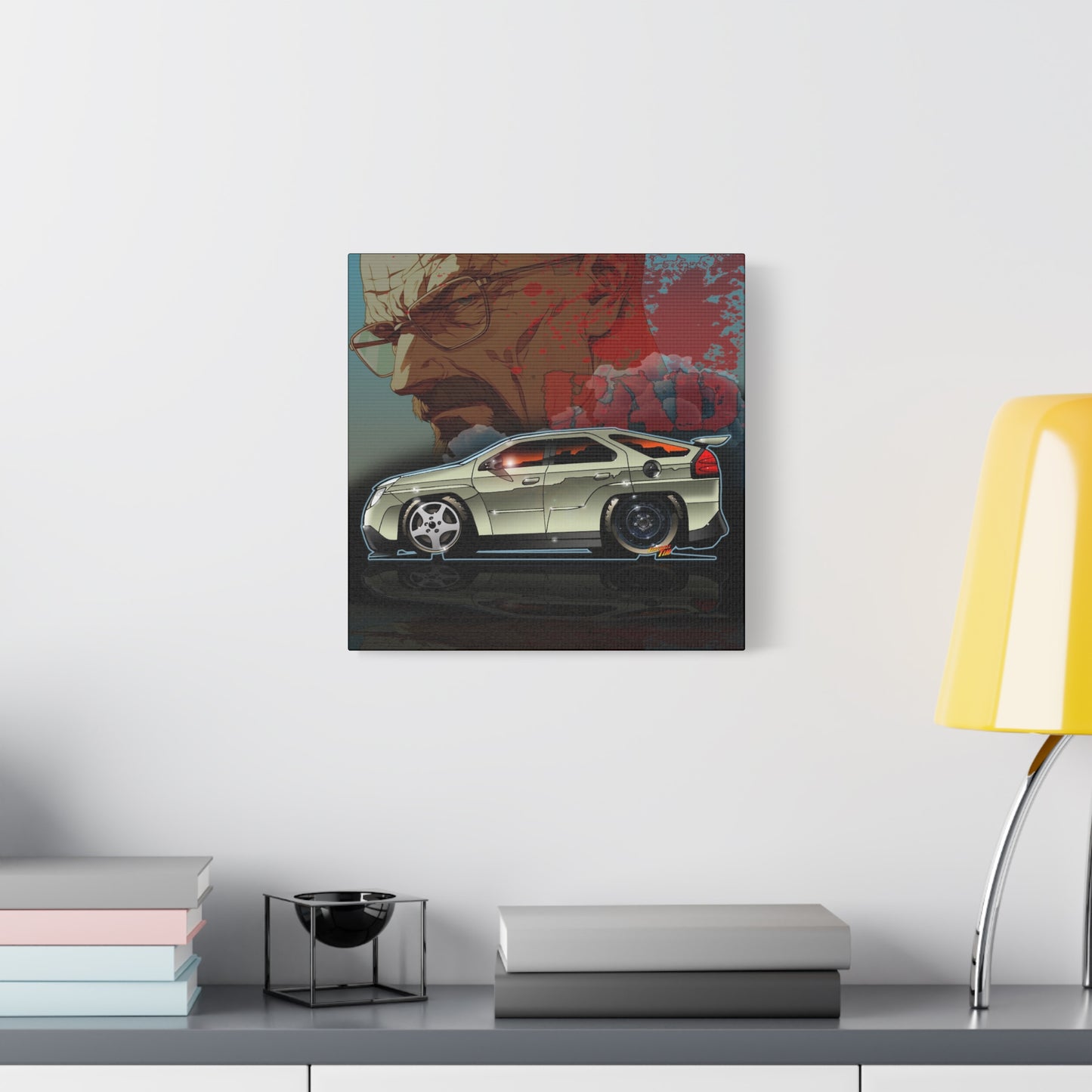 BREAKING BAD Pontiac Aztek Fireball Art Canvas Wall Print
