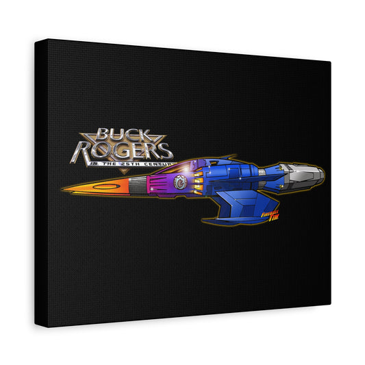 BUCK ROGERS Hot Rod Starfighter Spaceship Canvas Art Wall Print - 11x14