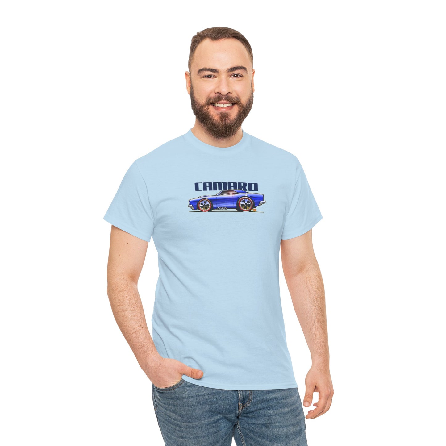 HOT WHEELS CAMARO Custom Collectible Fireball Art Heavy Cotton Tee 12 Colors
